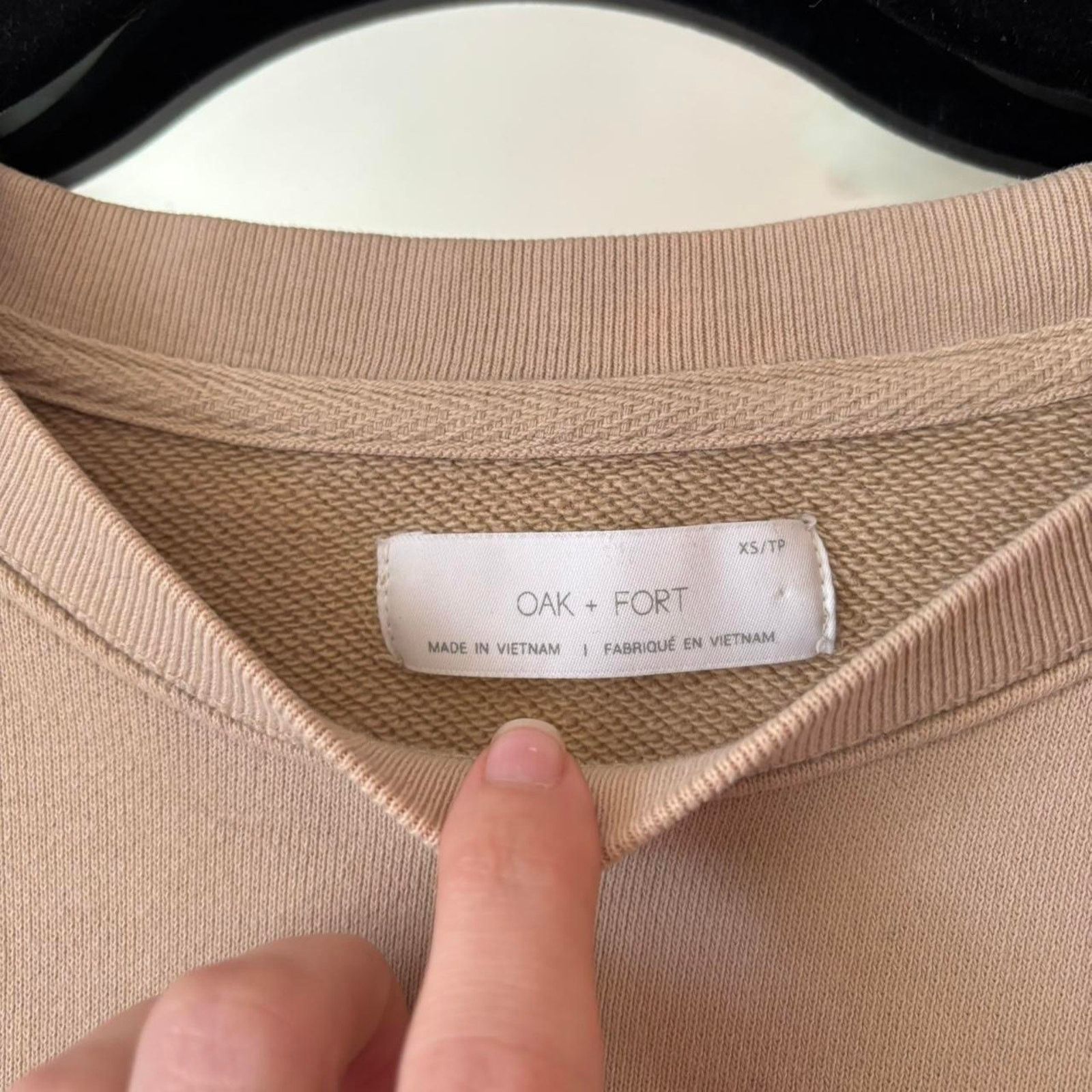 Oak + Fort Oak + Fort Beige Sweatshirt XS Cotton Minimalist Athleisure Size XS / US 0-2 / IT 36-38 - 3 Thumbnail