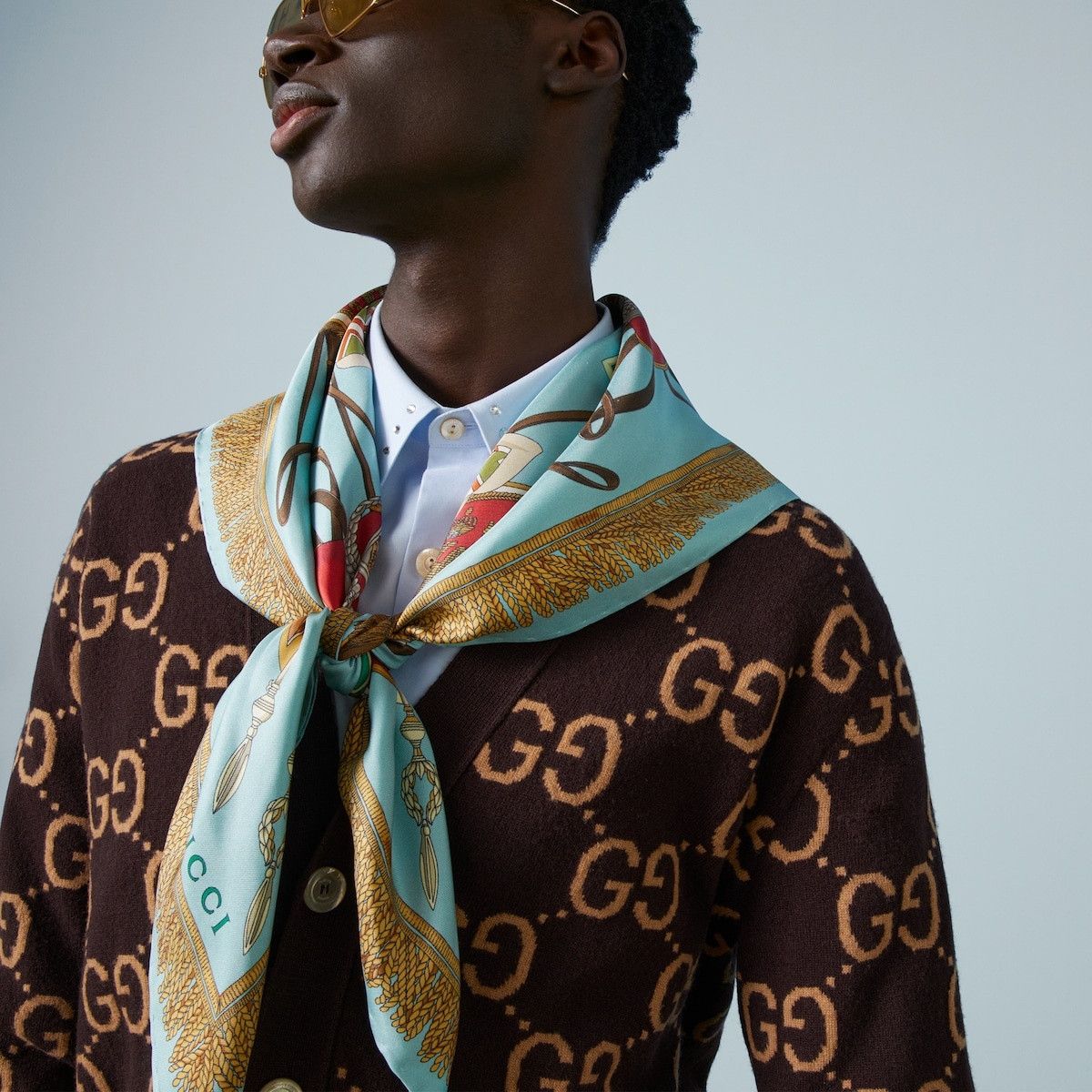 Gucci o1s1wg111025 GG Wool Jacquard Cardigan in Multicolor Size US S / EU 44-46 / 1 - 3 Thumbnail