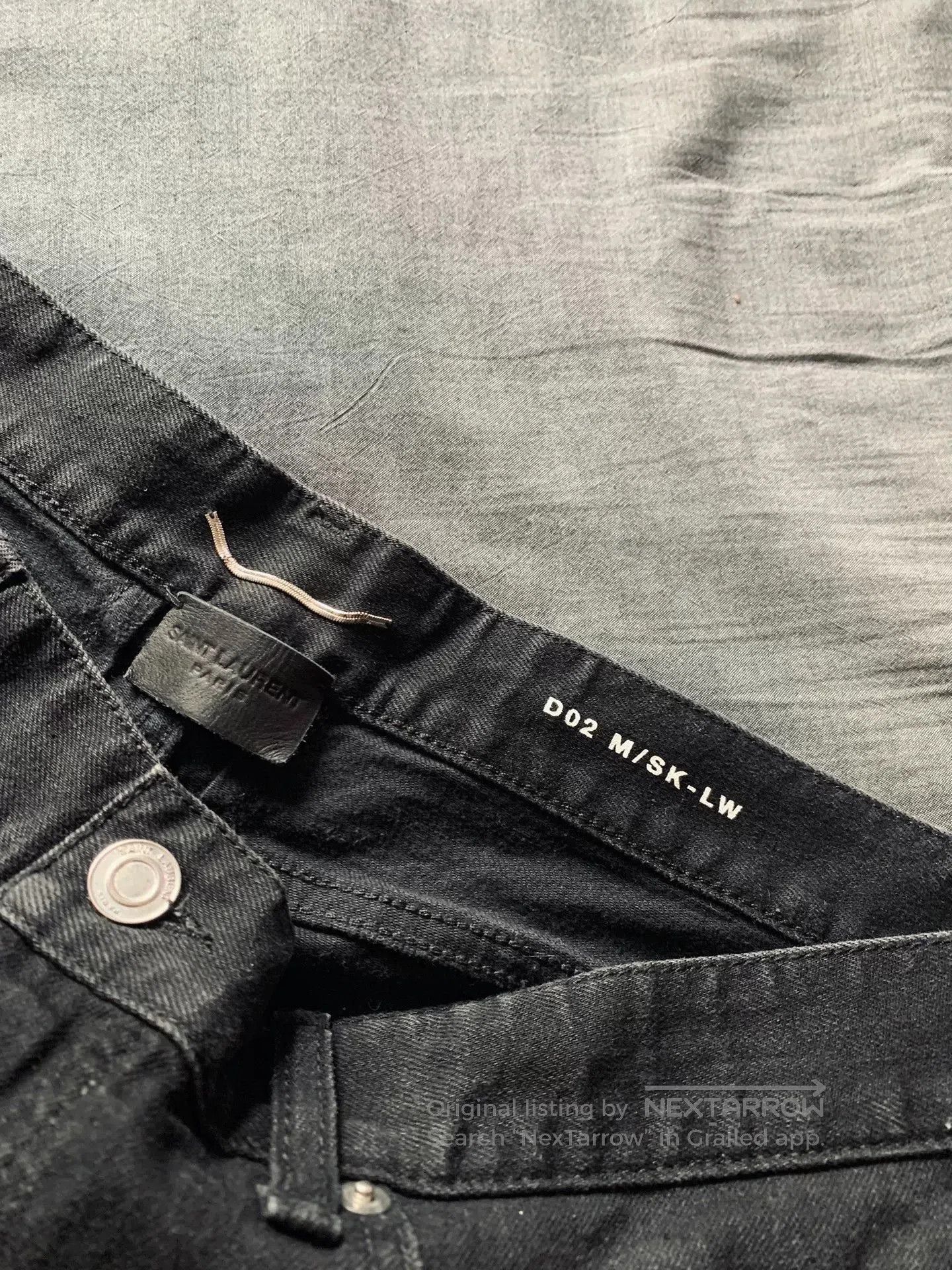 Saint Laurent Paris Saint Laurent D02 Side Lambskin Strap Jeans. Size US 34 / EU 50 - 5 Thumbnail