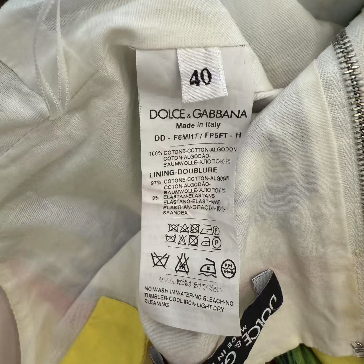 Dolce & Gabbana Dolce&Gabbana Blue And White Porcelain Lemon Print K26WX Size S / US 4 / IT 40 - 6 Thumbnail