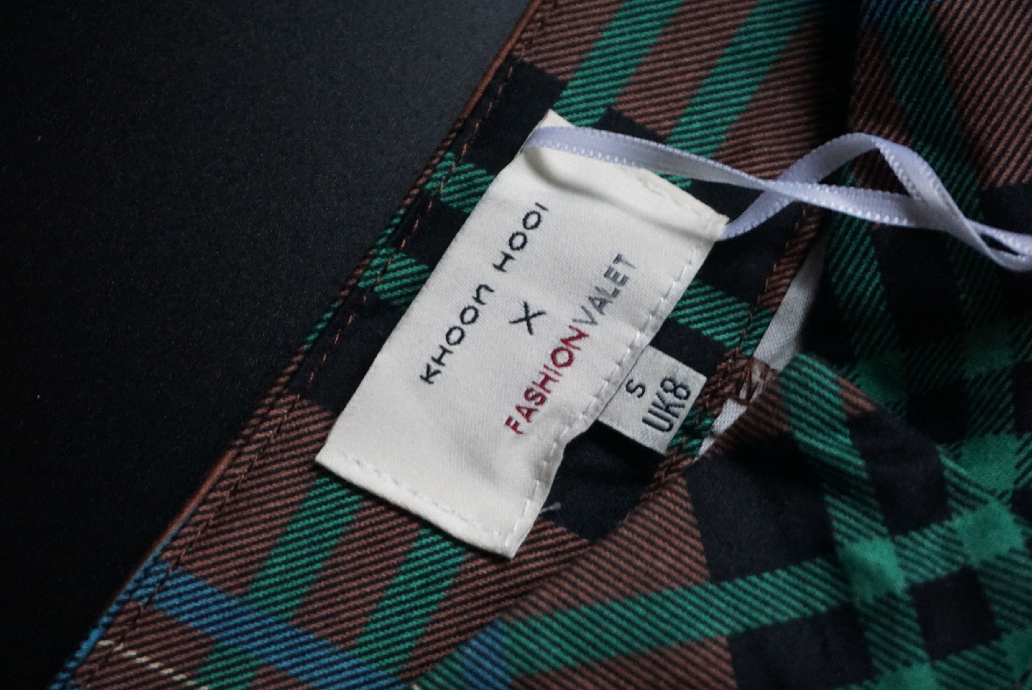 Designer KHOON HOOI UK 8 36 S checked trousers palazzo pants Size 27" / US 4 / IT 40 - 19 Thumbnail