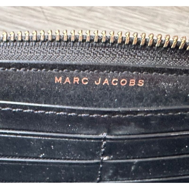 Marc Jacobs Marc Jacobs Black Canvas Zip Around Long Wallet Size ONE SIZE - 3 Thumbnail