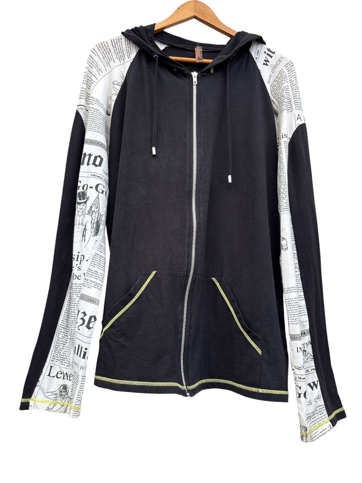な*ん様 John galliano zip hoodie John Galliano Gazette Newspaper Zip Hoodie – Vertical Rags