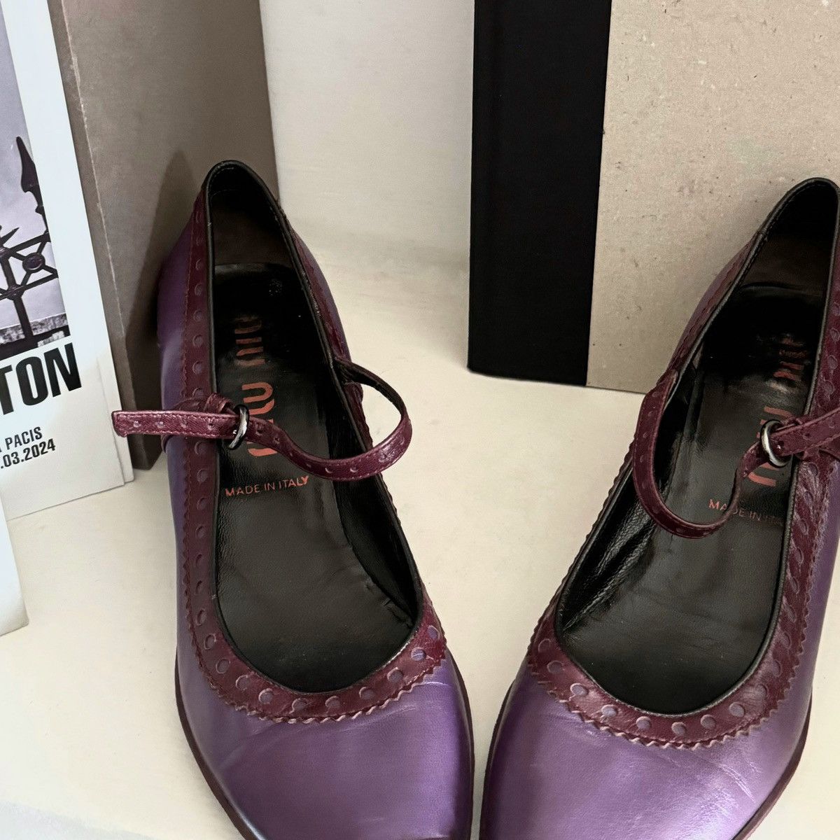 Miu Miu Miu Miu 1999 Mary Jane leather kitten heels Size US 7 / IT 37 - 7 Thumbnail