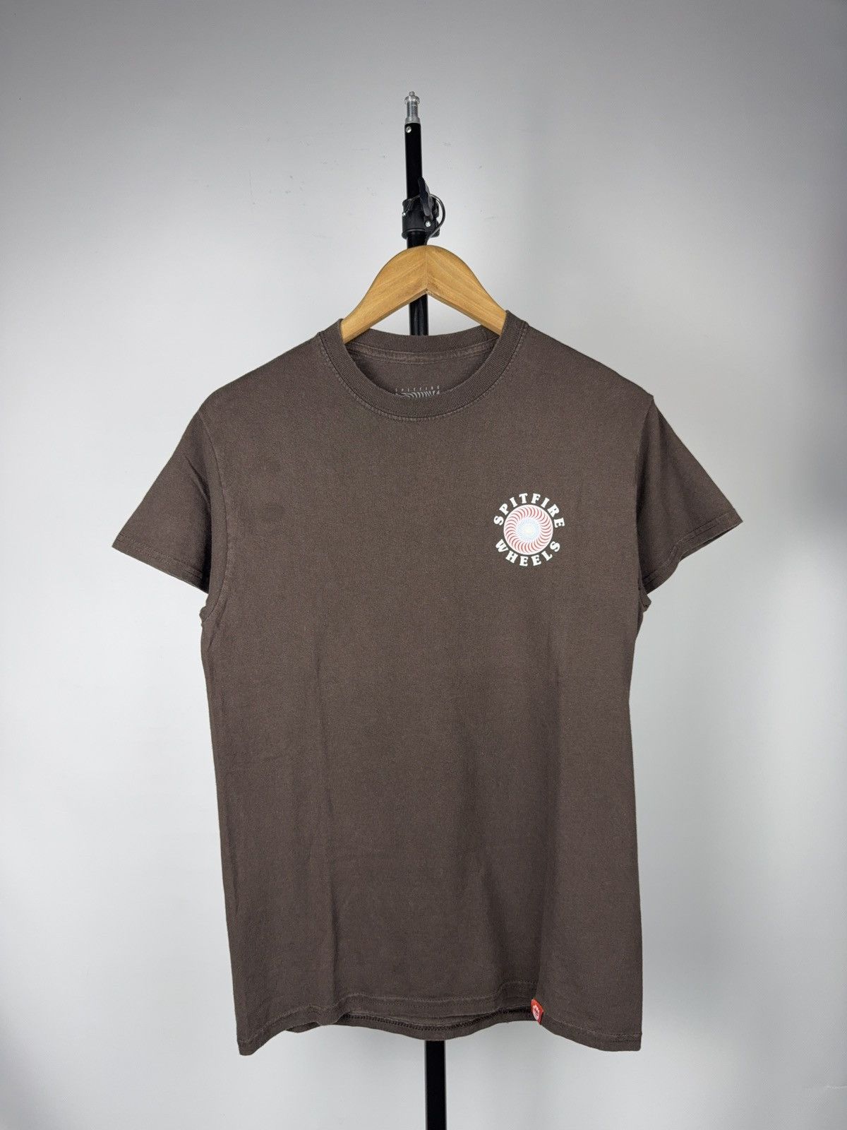 Spitfire 00s Spitfire Wheels Swirl Logo Brown Skate T-Shirt Size S Size US S / EU 44-46 / 1 - 2 Thumbnail