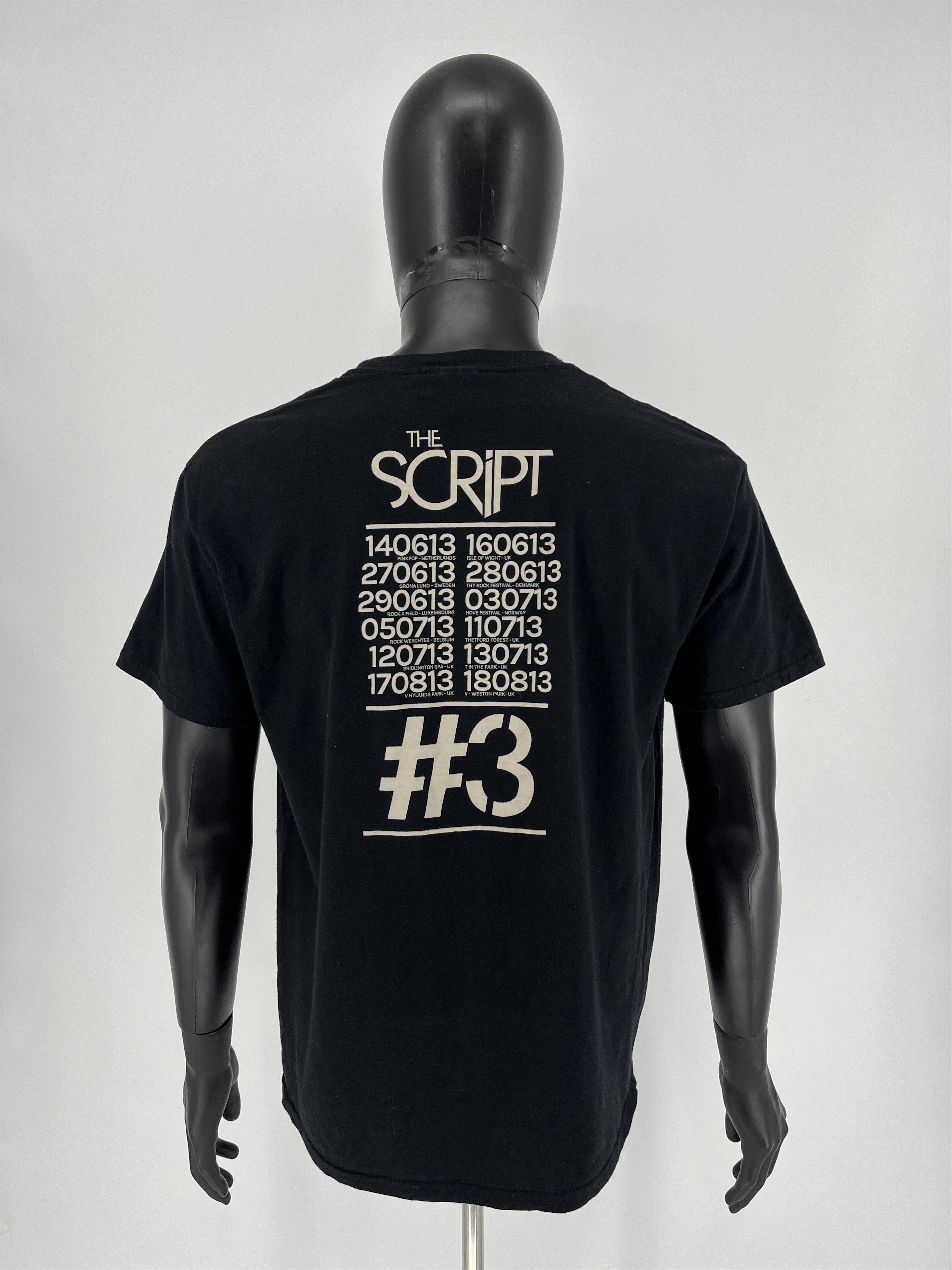 Band Tees The Script Vintage Black Cotton Short Sleeve T-Shirt Metal Size US L / EU 52-54 / 3 - 6 Thumbnail