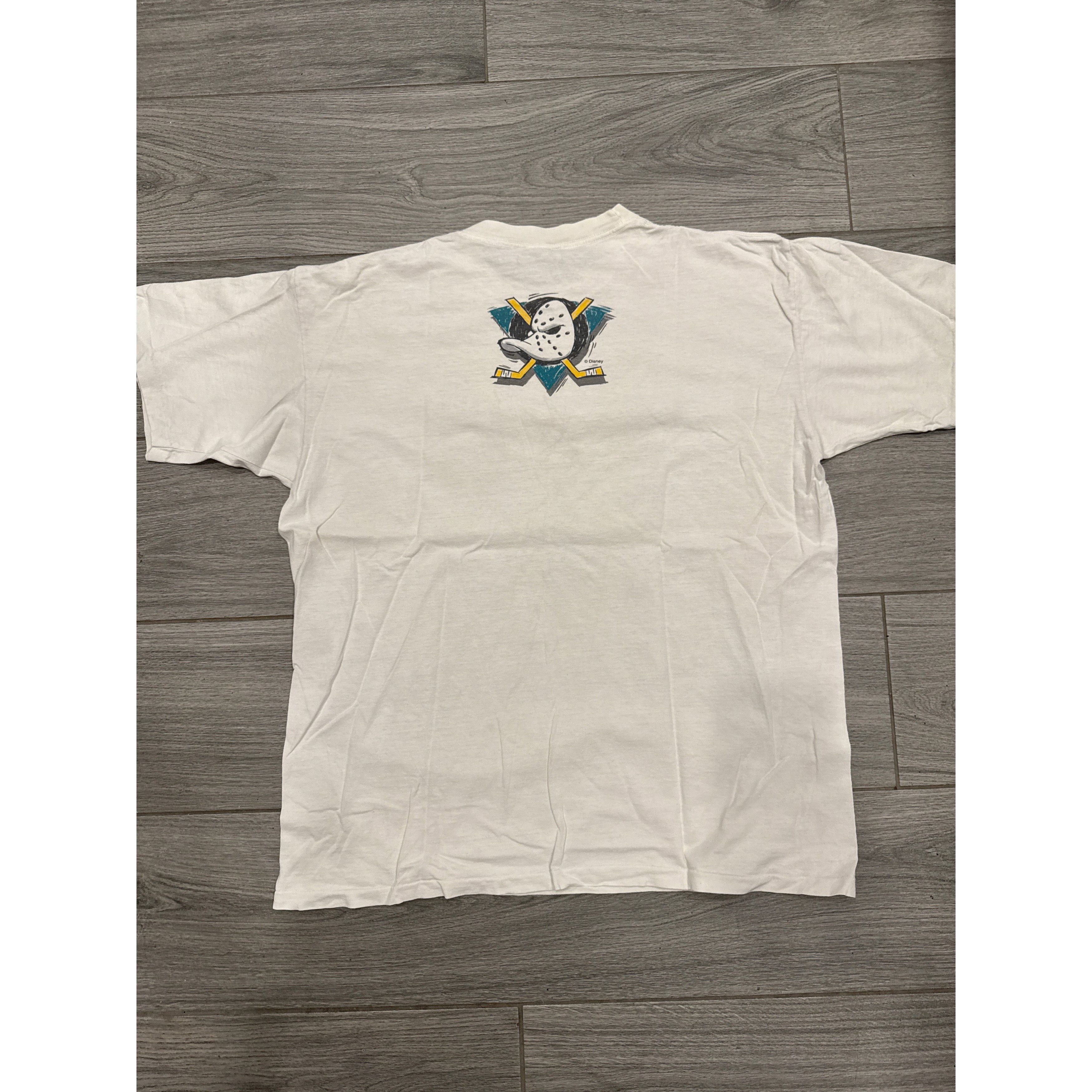 Other 90s Anaheim Mighty Ducks Hockey Sports XL White T-Shirt Size US XL / EU 56 / 4 - 5 Thumbnail