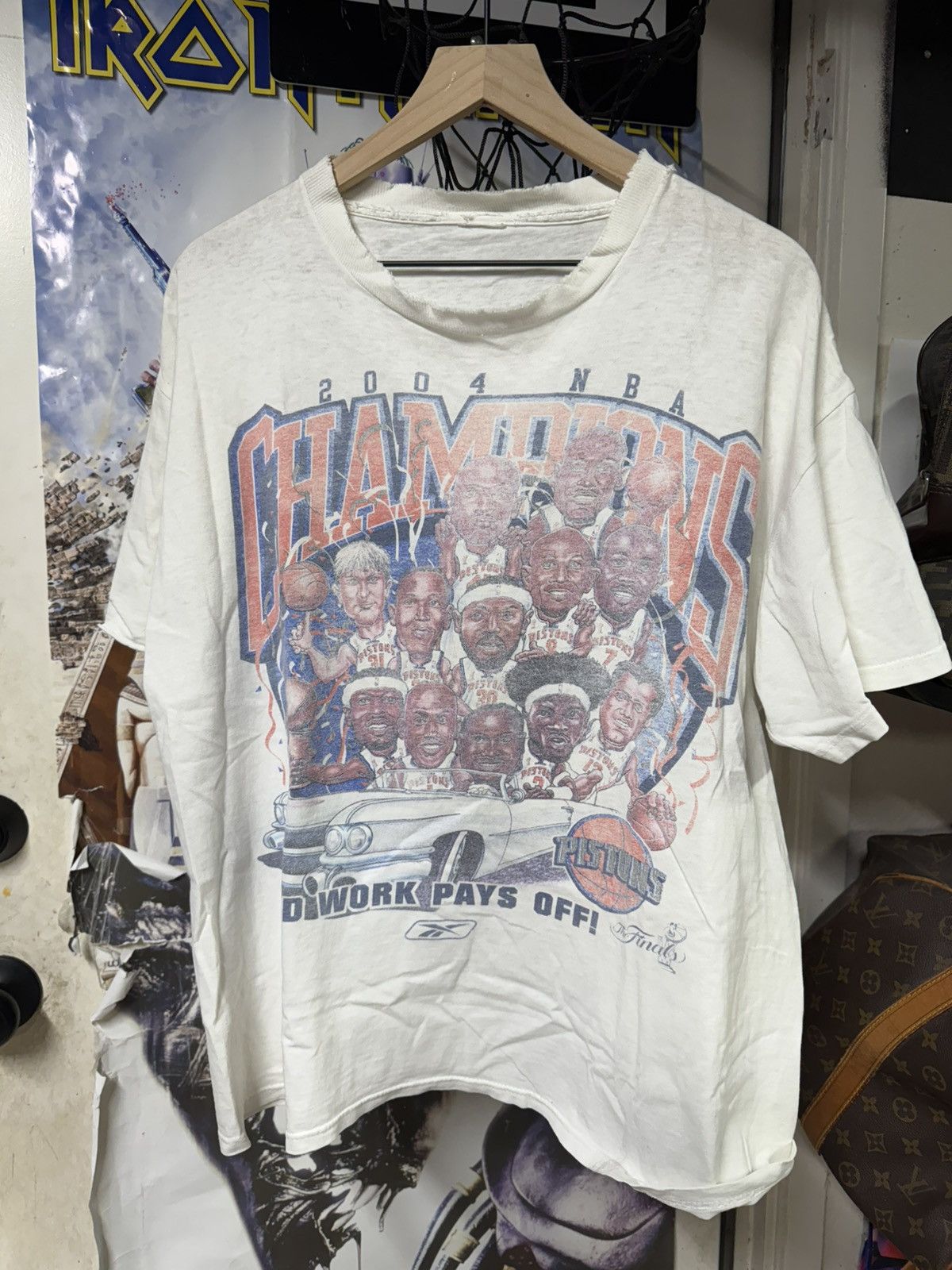 Vintage Detroit Pistons Nba Champs T-Shirt Size Medium