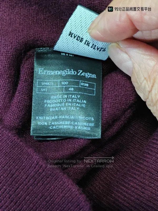 Ermenegildo Zegna Zegna Pure Cashmere Classic Unisex Sweater. Size US M / EU 48-50 / 2 - 2 Thumbnail