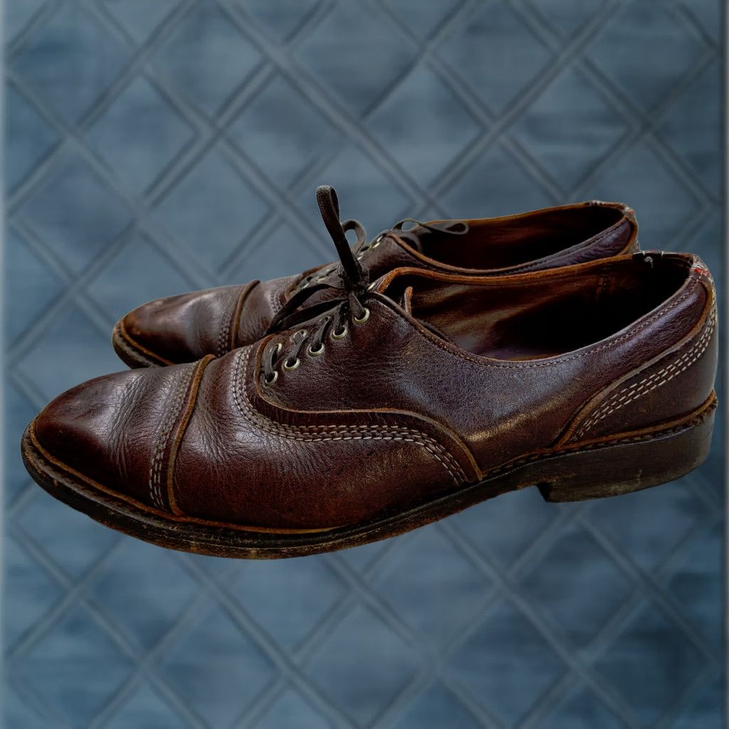 Allen Edmonds Allen Edmonds Shoes Mens 9 D Overlord Brown Leather Cap Toes Oxford Size ONE SIZE - 1 Thumbnail