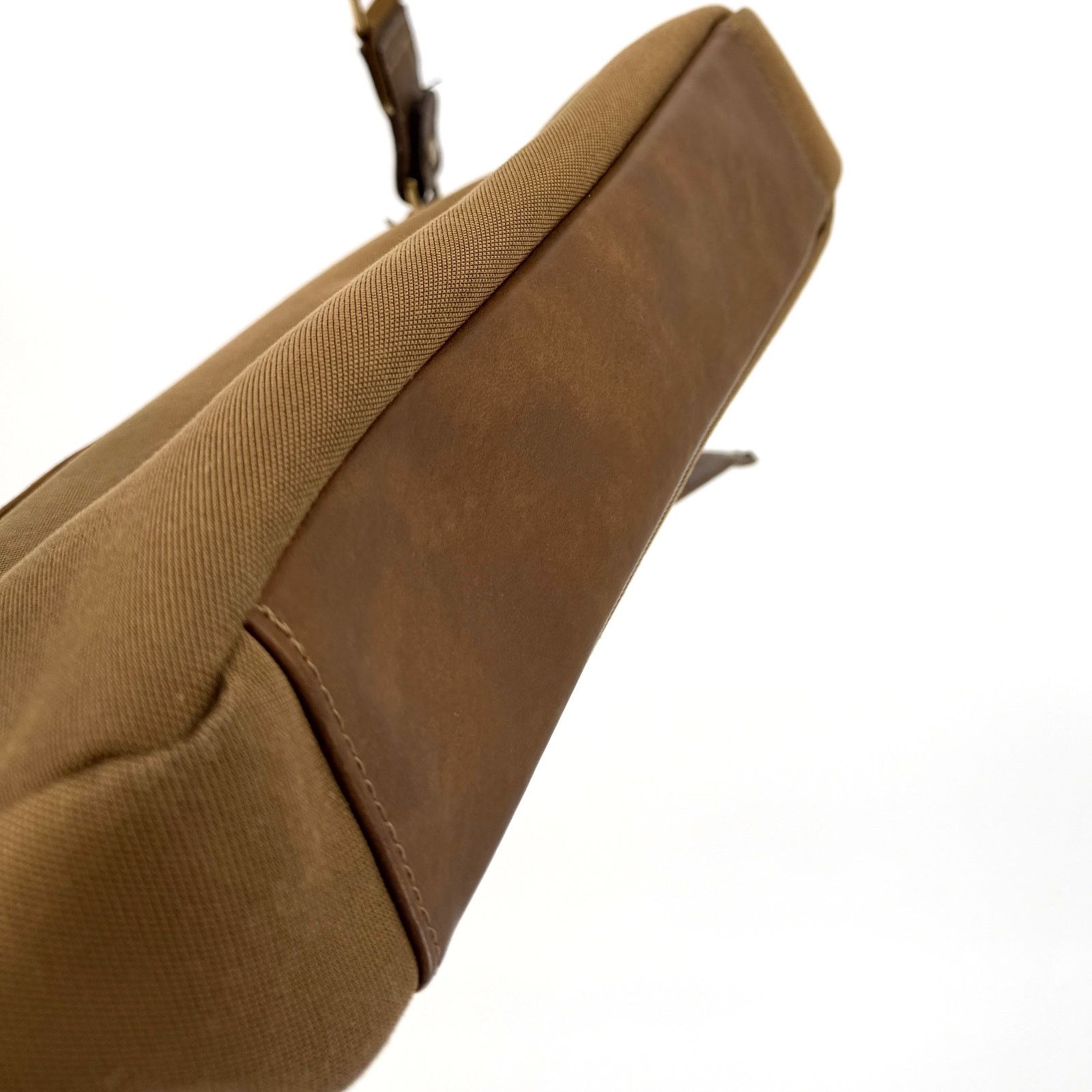 Bally Tan Grade High Leather Canvas Satchel Briefcase Laptop Bag Size ONE SIZE - 9 Thumbnail