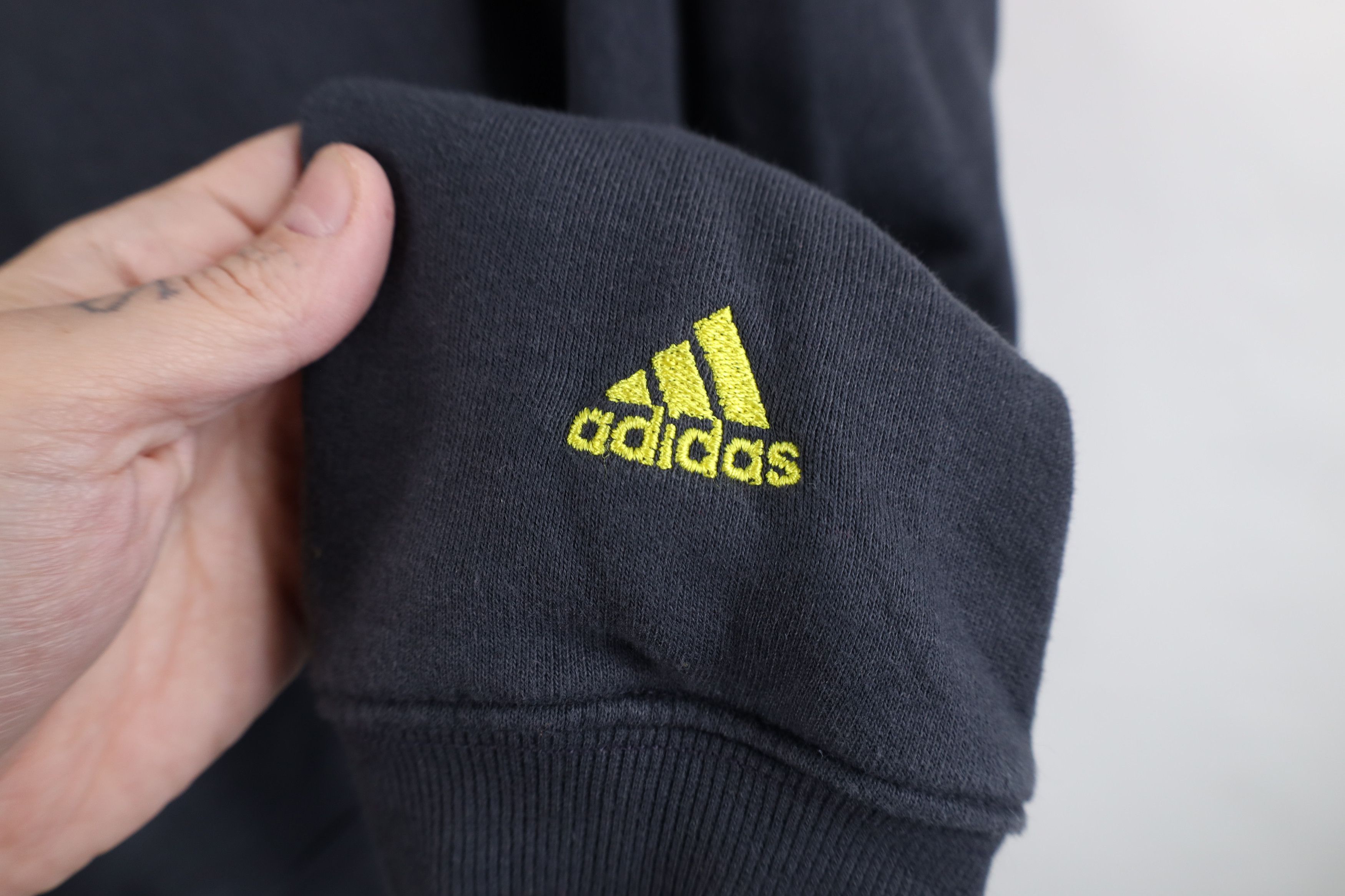 Adidas Vintage 90s Y2K Adidas Spell Hoodie Sweatshirt Steel Blue Size US L / EU 52-54 / 3 - 4 Thumbnail