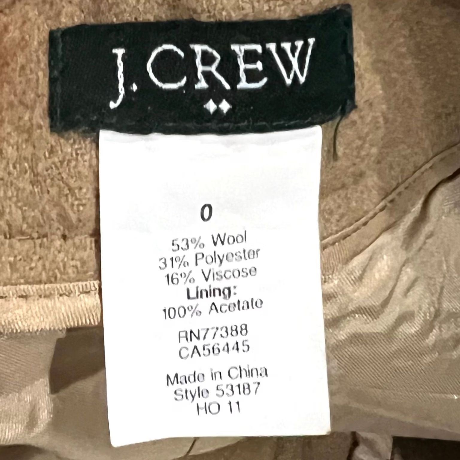 J.Crew J.Crew Skirt Women’s Tan Wool A-Line Pockets Buttons Sz 0 Camella Camel Flare Short Size 25" / US 0 / IT 36 - 4 Thumbnail