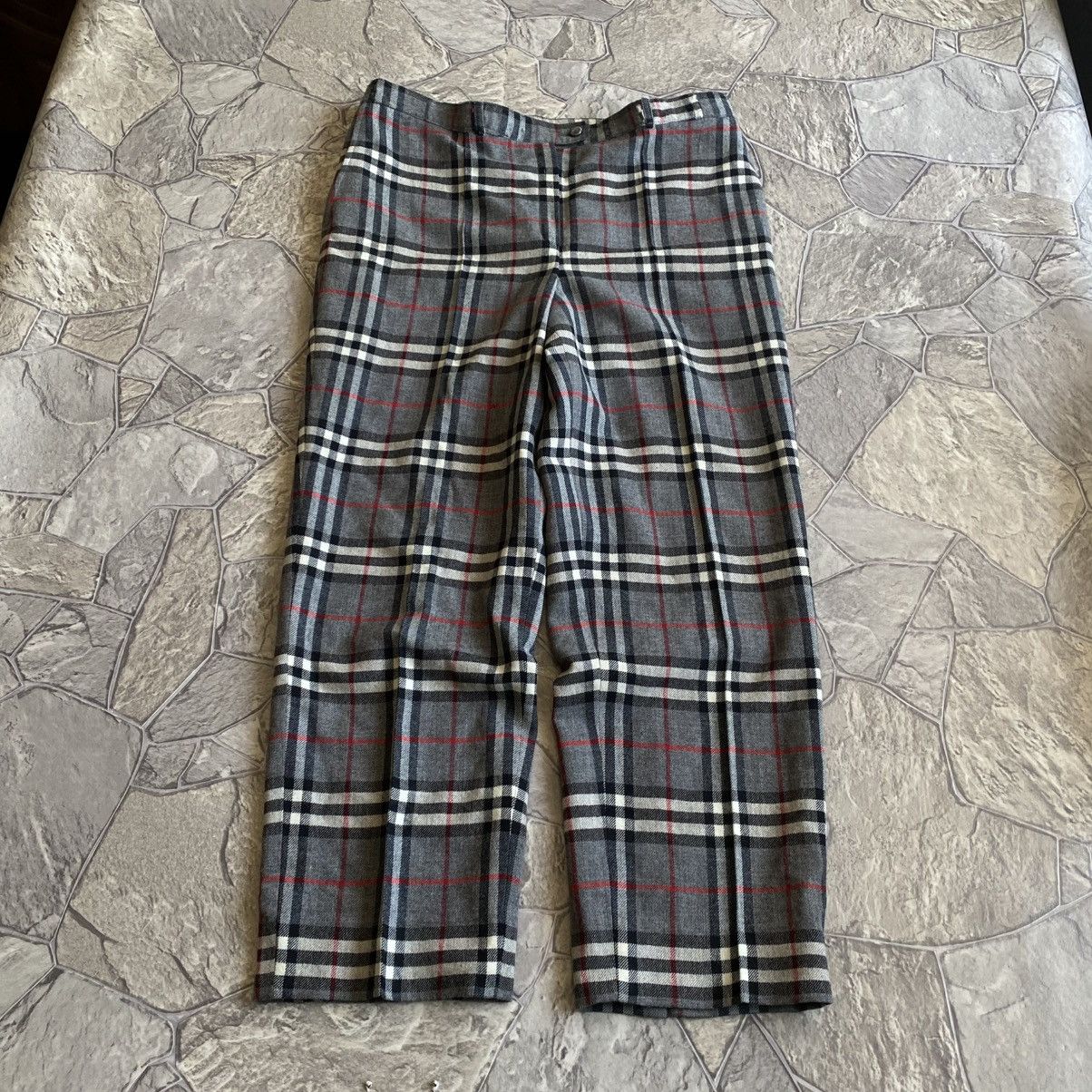 Burberry Vintage Burberrys Nova Check Wool Archival Burberry Pants Size US 34 / EU 50 - 1 Thumbnail