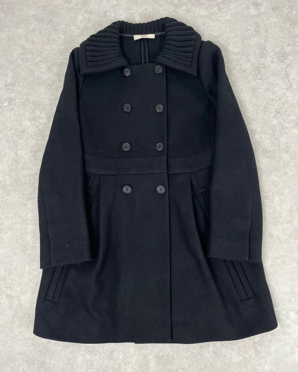Prada AW2008 Prada Black Black Classy Wool Coat Size US S / EU 44-46 / 1 - 1 Thumbnail