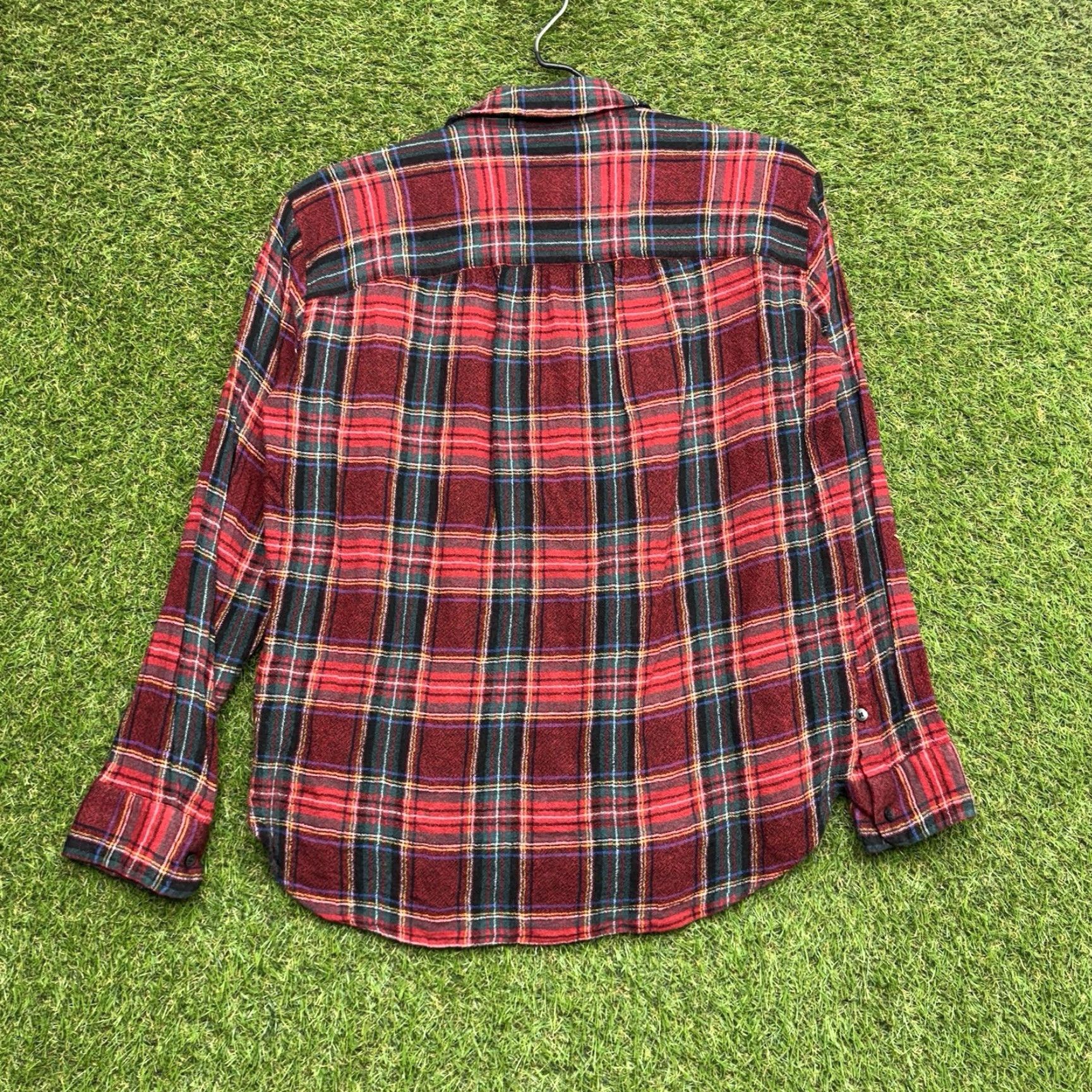 Madewell Madewell Shirt Womens XS Red Plaid Regular Fit Button-Up Wool Flannel Casual Size L / US 10 / IT 46 - 2 Thumbnail