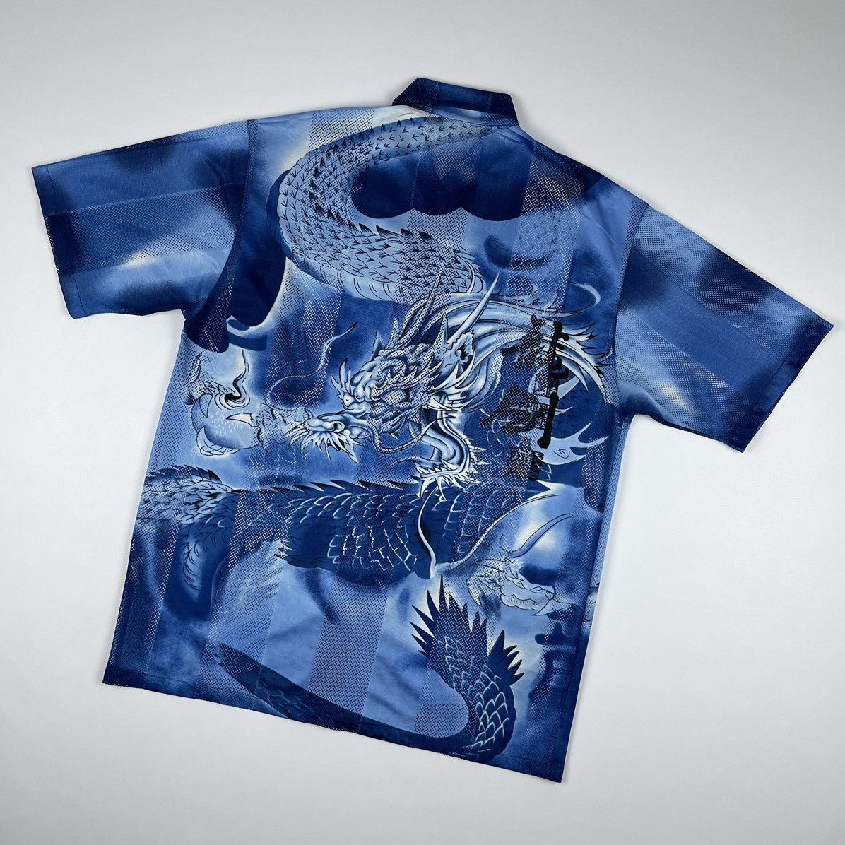 Japanese Brand Vintage Y2K Dragon Logo Button Up Shirt Japan street style Size US XL / EU 56 / 4 - 7 Thumbnail