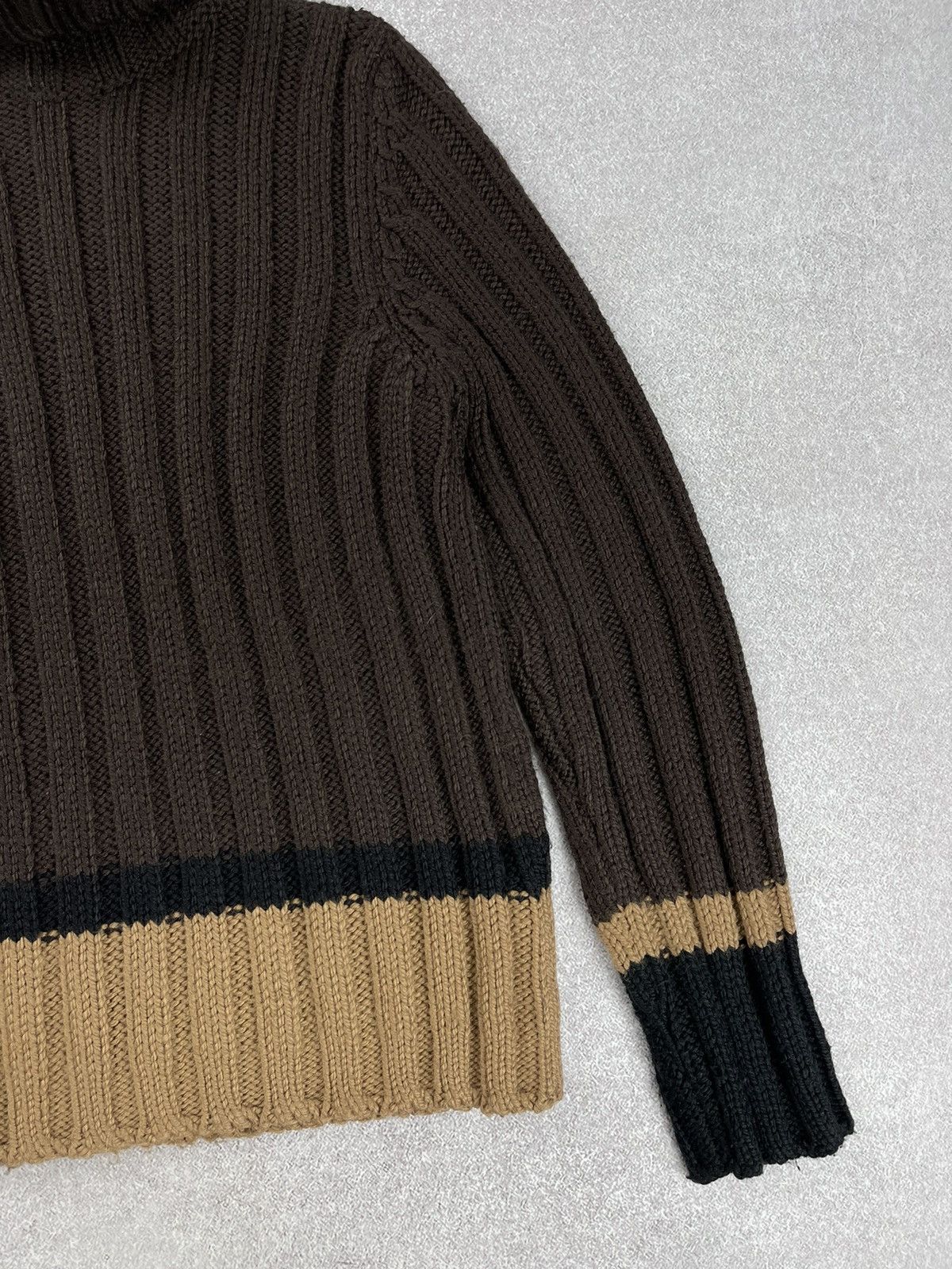 Dolce & Gabbana × Vintage Vintage Dolce & Gabbana Wool Knit Turtleneck Sweater Size L / US 10 / IT 46 - 2 Thumbnail