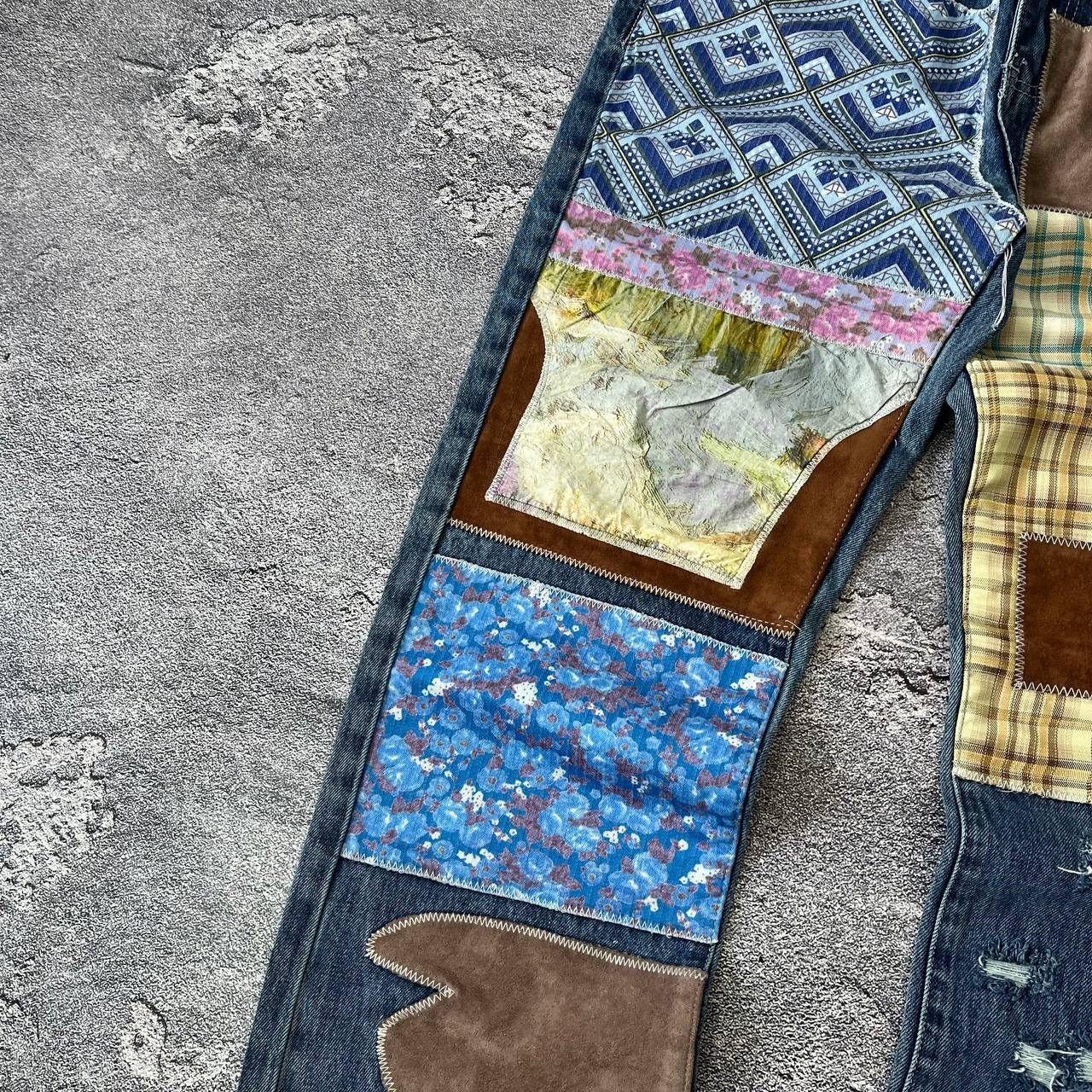 Japanese Brand Jeans Dirty Pants Faded Crash Denim Thrashed Y2K Distressed Size US 34 / EU 50 - 12 Thumbnail