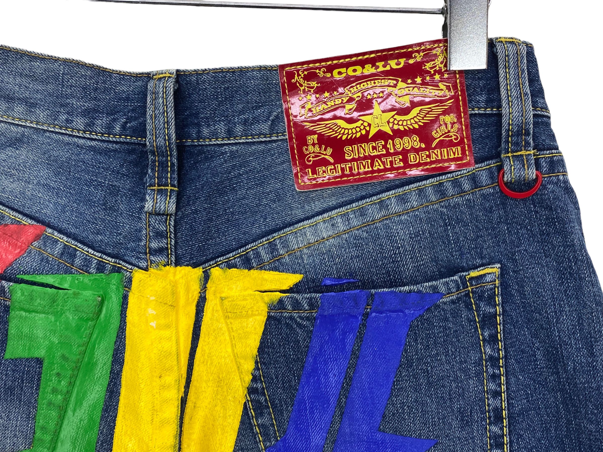 Japanese Brand Co & Lu Denim Surf Color Block Jeans Size US 32 / EU 48 - 10 Thumbnail