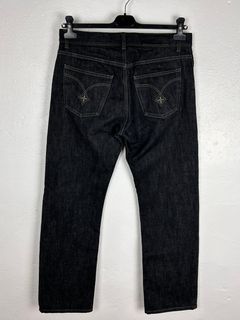 Louis Vuitton Men's US 30 LV Logo Fleur Dark Denim Jeans 114lv19