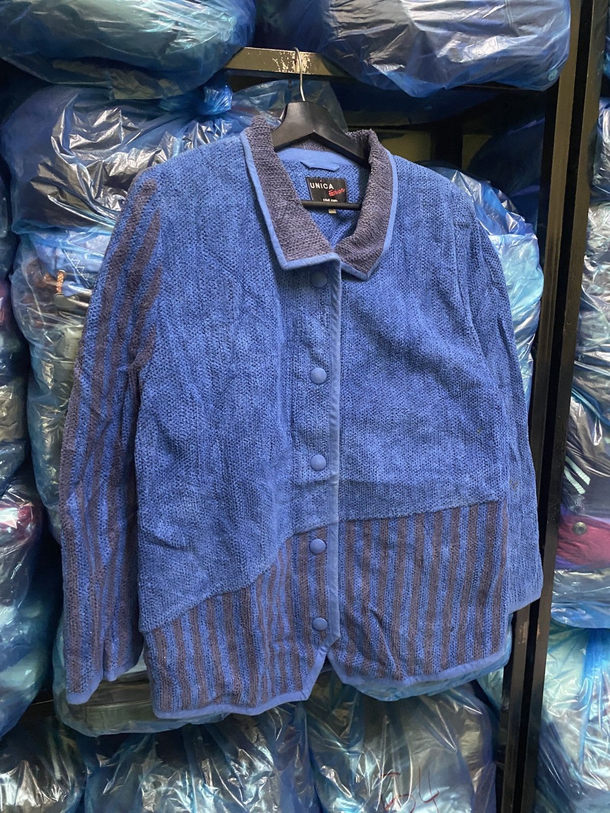 Indigo VINTAGE UNICA FASHION MADE IN FINLAND BLUE INDIGO JACKET Size US M / EU 48-50 / 2 - 3 Thumbnail