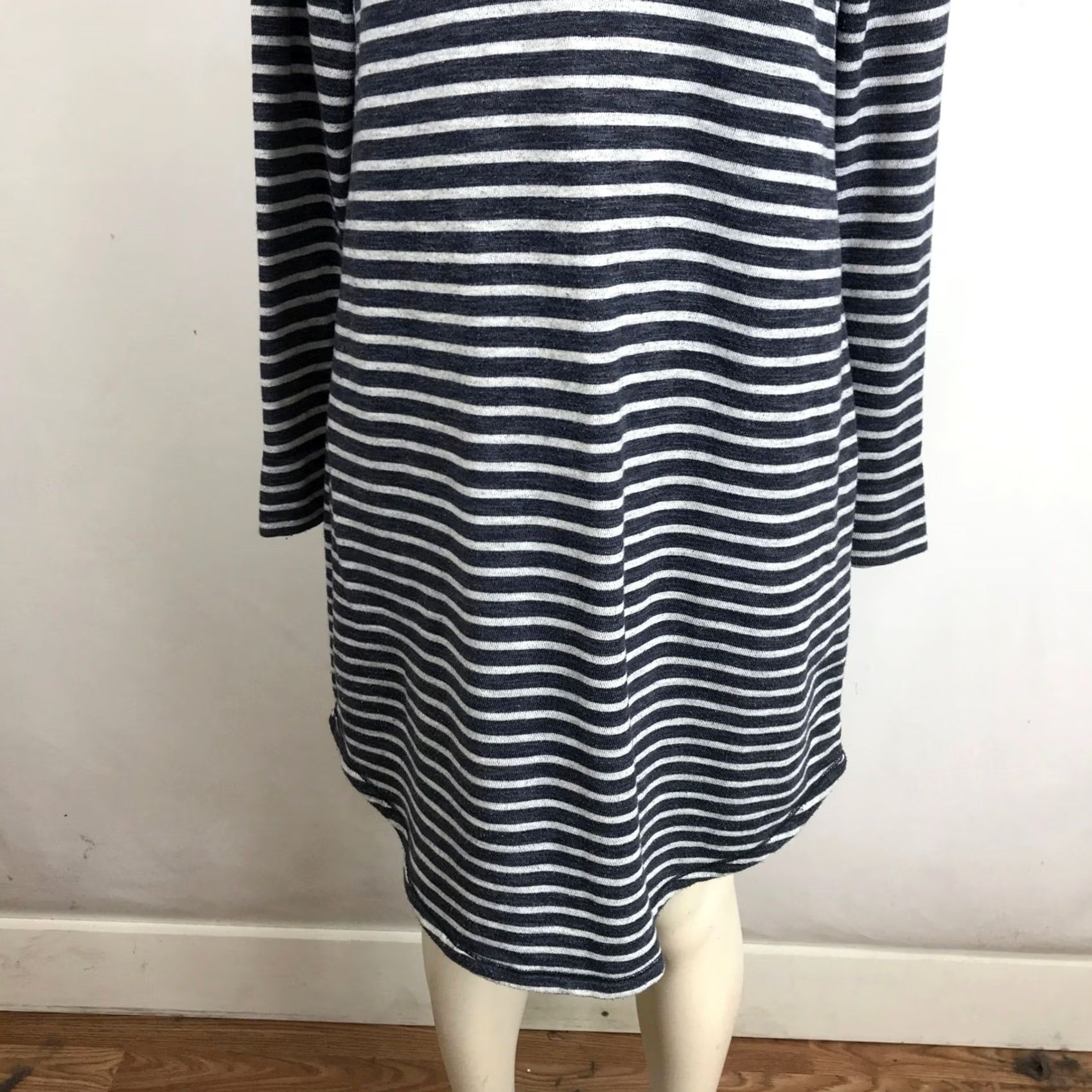 CO VINTAGE LRL Ralph Lauren Jeans Co Striped Long Sleeve Henley Dress Size L Size L / US 10 / IT 46 - 3 Thumbnail