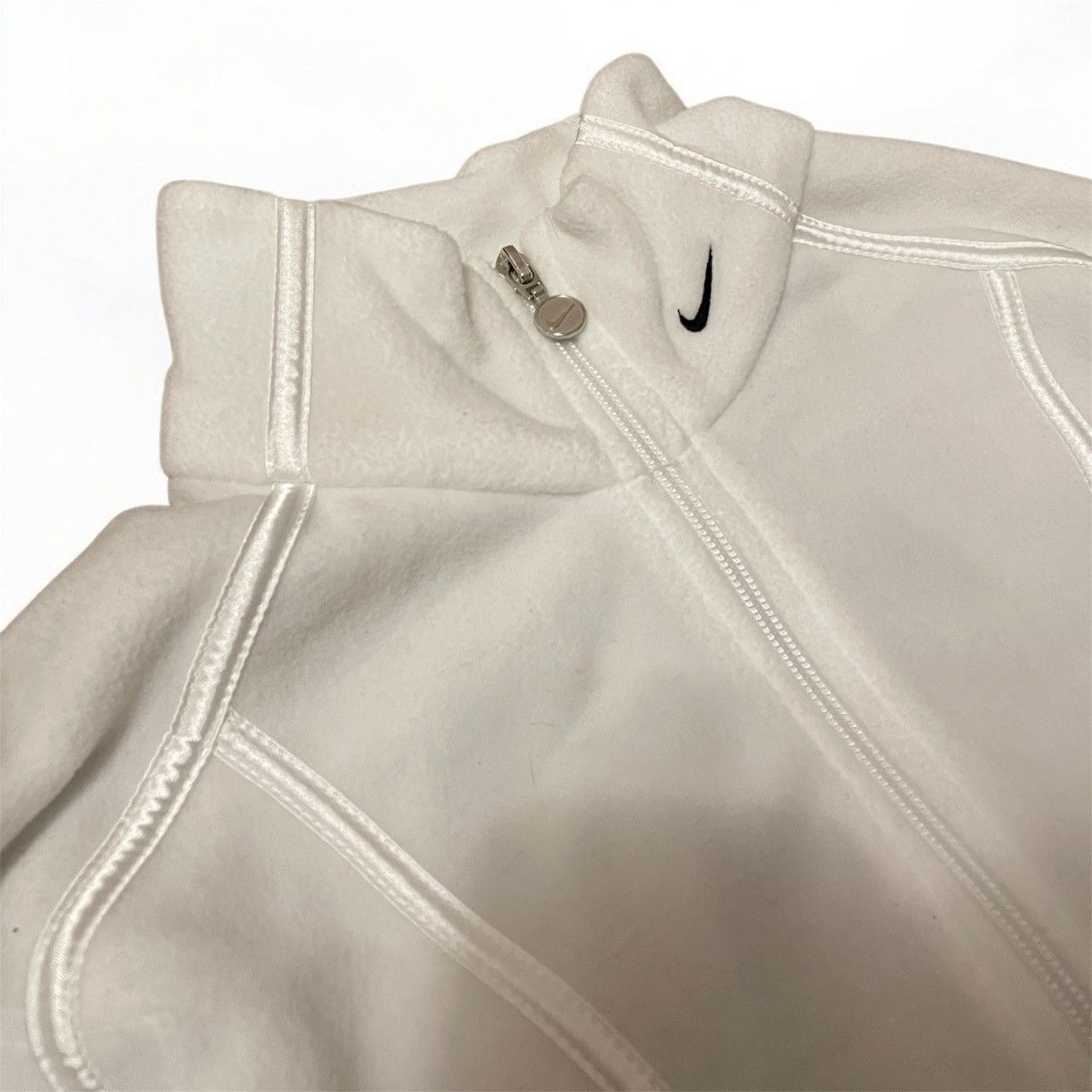 Nike × Vintage Vintage Nike Spell Out Fleece 00’s full Zip WOMANS LARGE Size M / US 6-8 / IT 42-44 - 5 Thumbnail