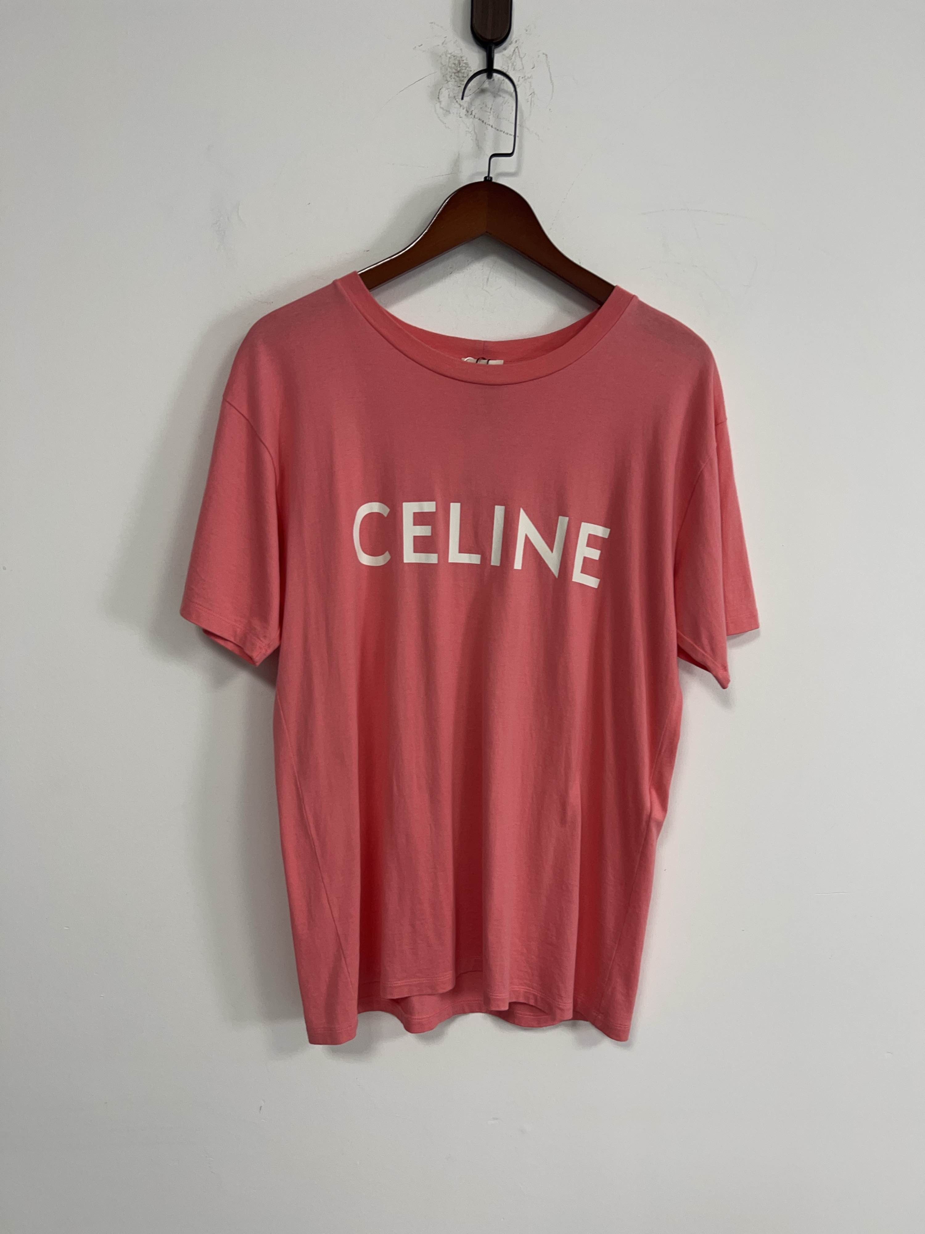 Celine Celine Logo Print T-Shirt Pink XS Size XS / US 0-2 / IT 36-38 - 1 Thumbnail