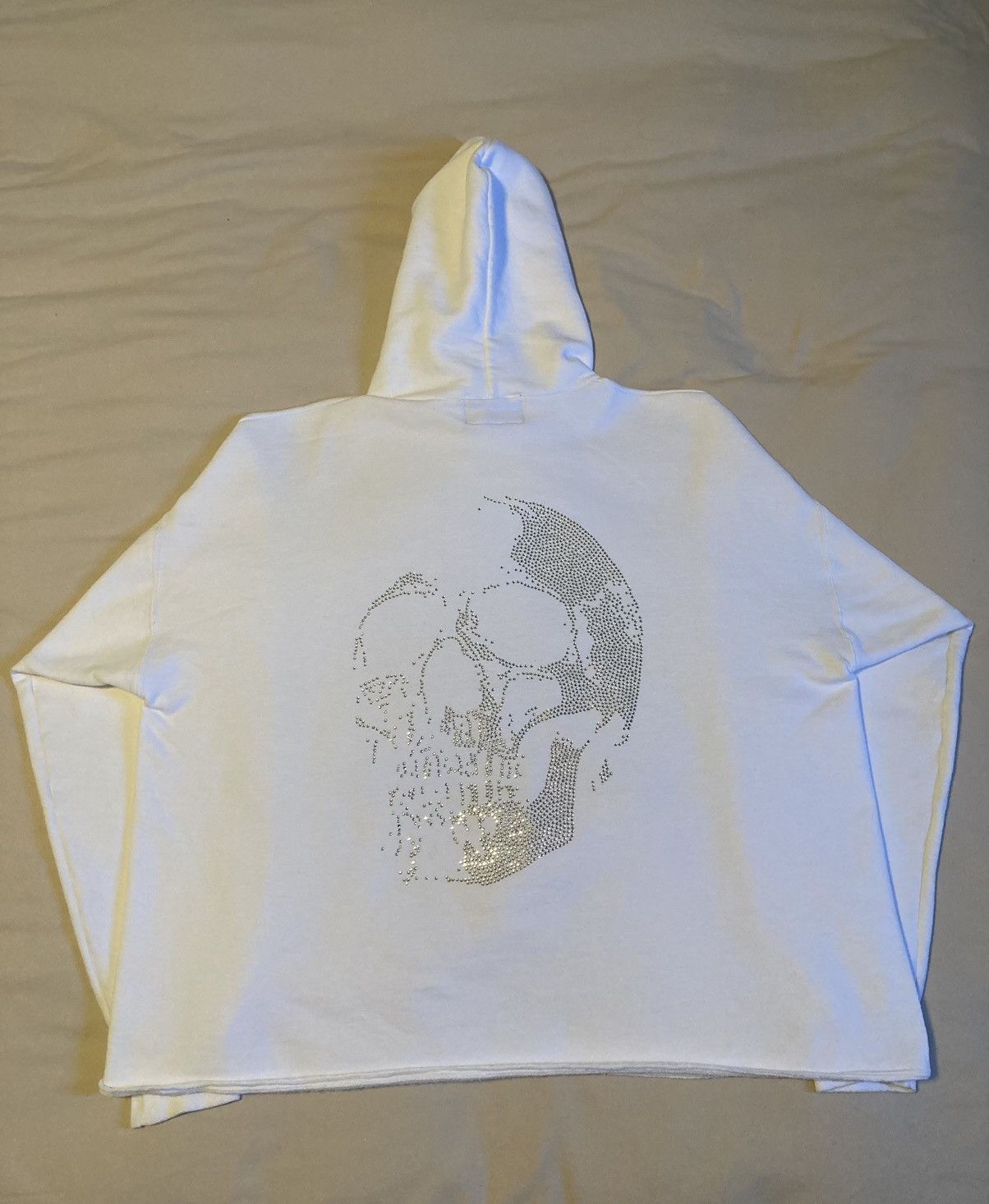 Revenge Revenge White Bejeweled Rhinestone Hoodie Size US XL / EU 56 / 4 - 4 Thumbnail