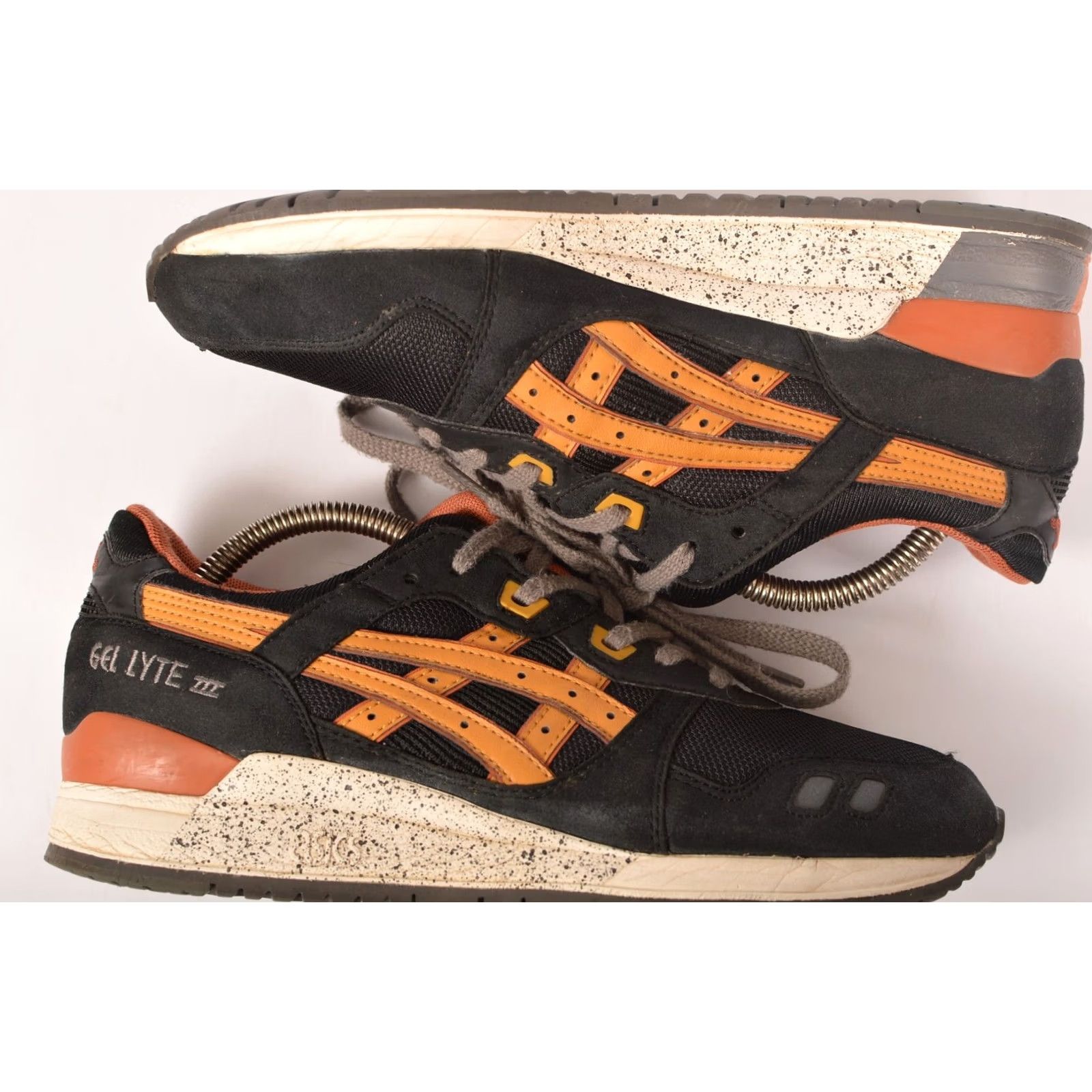 Asics ASICS Gel Lyte III Black Tan H307N Sneakers Trainers US 8 Men's Sneaker Black Tan 8 Mens Size US 8 / EU 41 - 6 Thumbnail