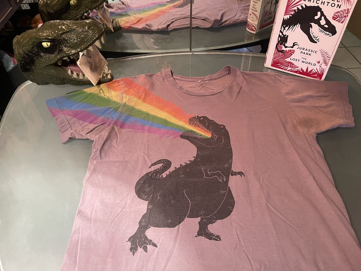 Threadless DINO PRIDE! Technicolour Rex T-Shirt/Threadless Size US M / EU 48-50 / 2 - 3 Thumbnail