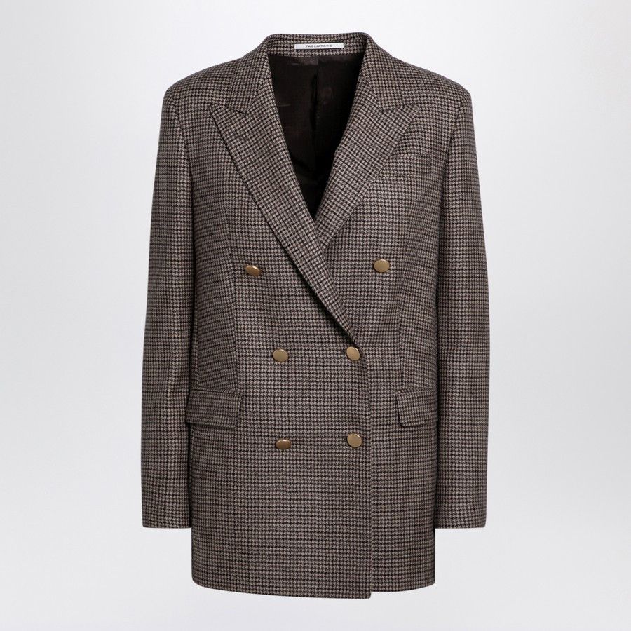 Tagliatore o1d2blof1024 Double-Breasted Jacket In Brown Size M / US 6-8 / IT 42-44 - 1 Thumbnail