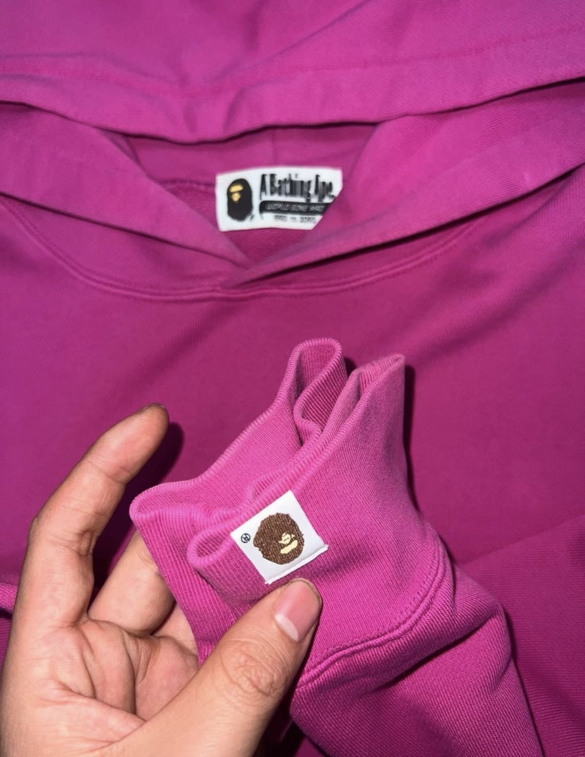 Bape BAPE OG Nigo era, magenta short wide limited hoodie Size US M / EU 48-50 / 2 - 3 Thumbnail