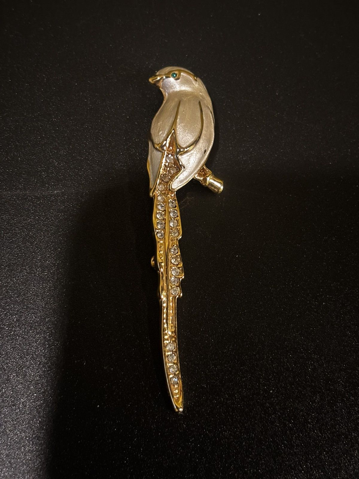 Other Gold-tone bird brooch with rhinestones Size ONE SIZE - 1 Thumbnail