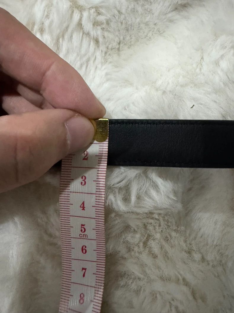 Saint Laurent Paris Saint Laurent Paris Logo black and silver belt Size ONE SIZE - 8 Thumbnail