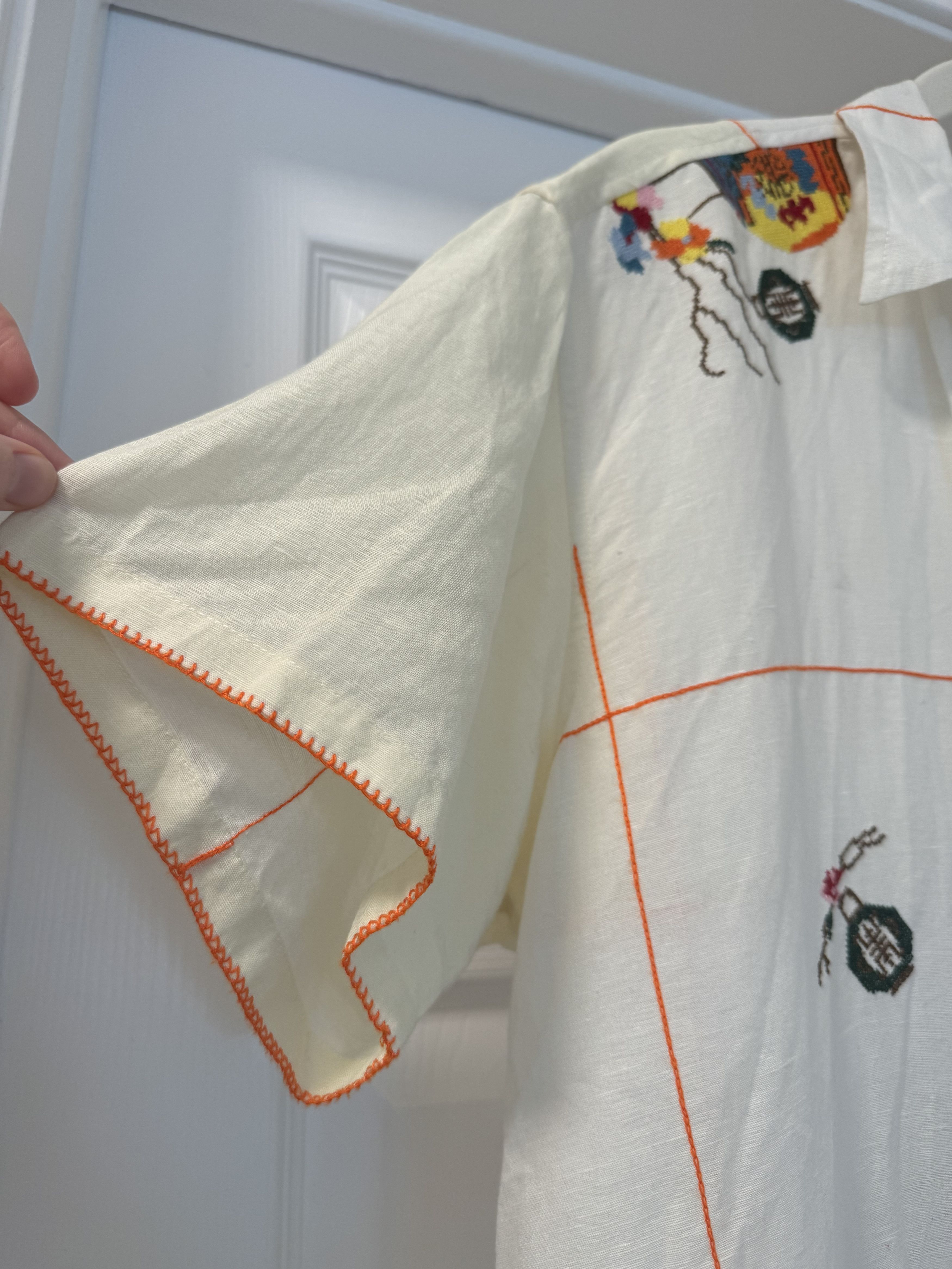 Bode Bode Bowling Shirt with Lantern Detail Size US M / EU 48-50 / 2 - 5 Thumbnail