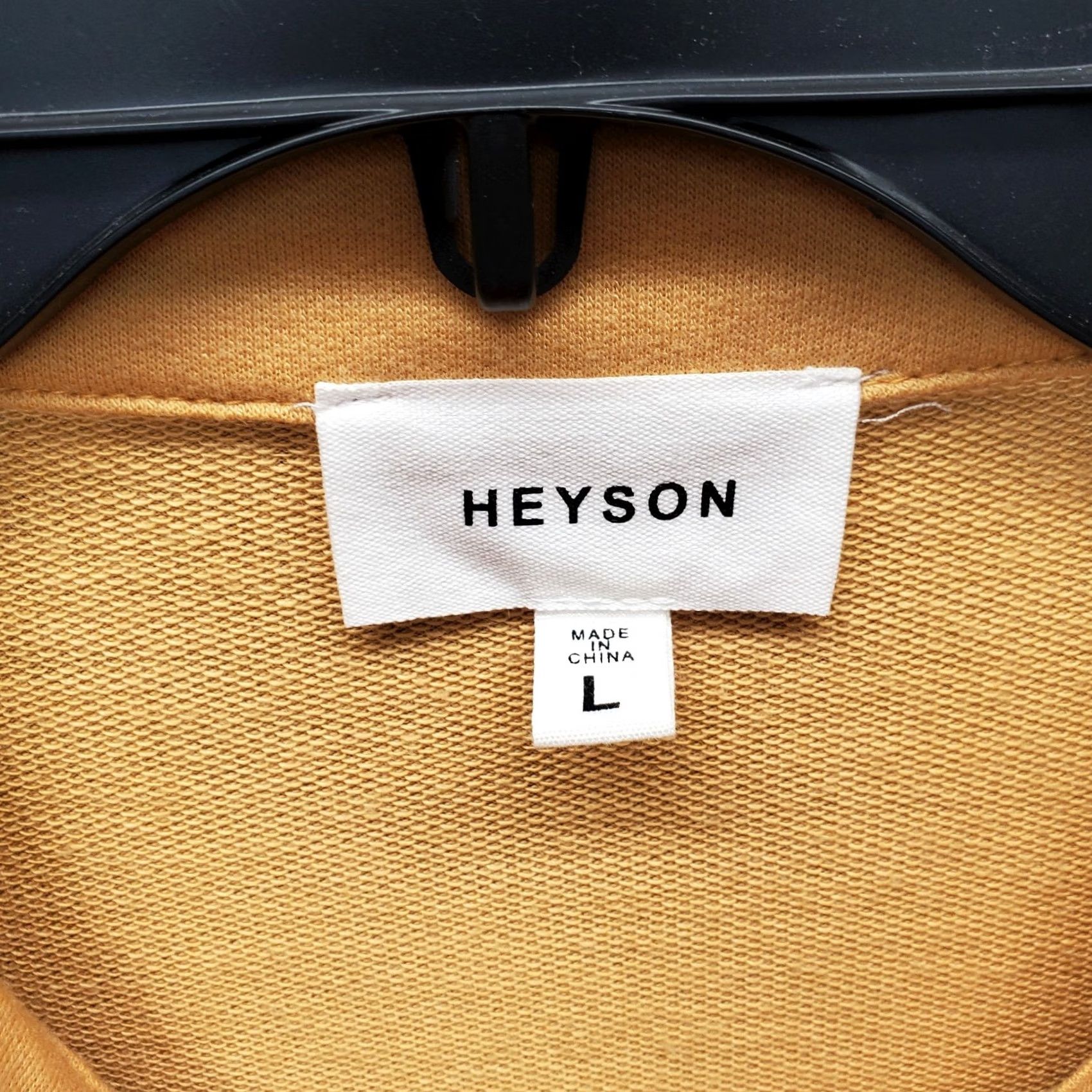 Vintage Heyson Tunic Top Womens L Yellow Stretch Peplum Hem Long Sleeve Button Front Shirt Womens Size L Yellow Size L / US 10 / IT 46 - 5 Thumbnail