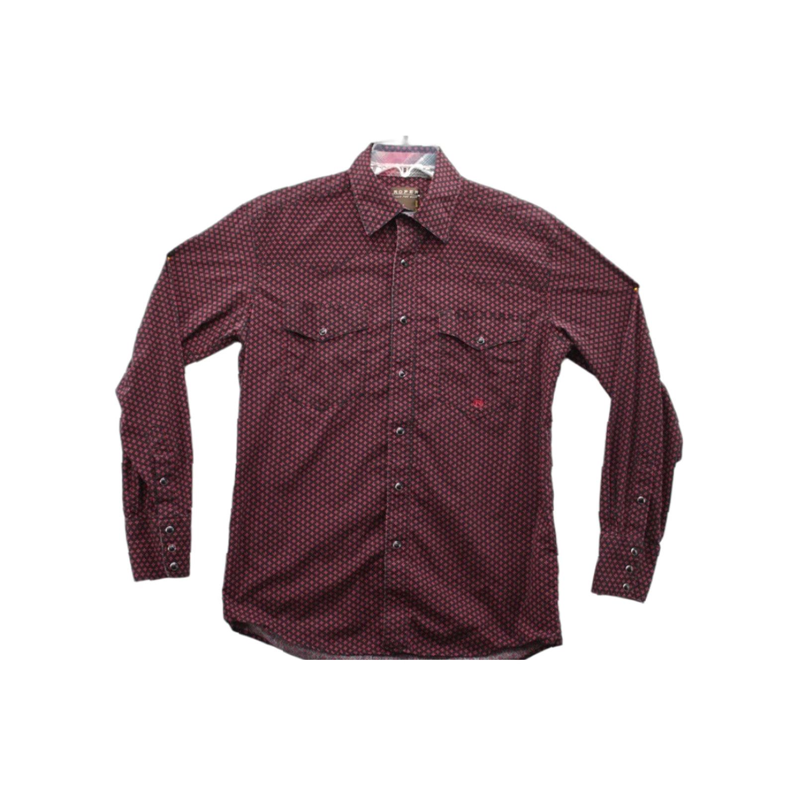 Roper VINTAGE Roper Western Wear Shirt Mens Small Red Black Geometric Pearl Snaps Cowboy Rodeo Size US S / EU 44-46 / 1 - 1 Thumbnail