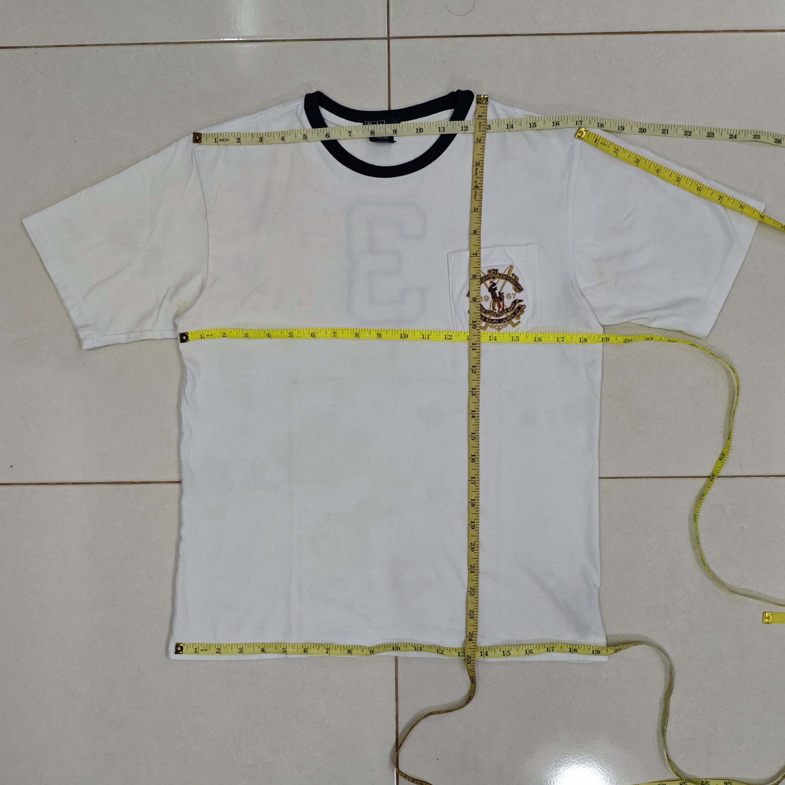 Polo Ralph Lauren POLO by RALPH LAUREN Crest Pocket Embroidered No 3 Tee Size US M / EU 48-50 / 2 - 7 Thumbnail