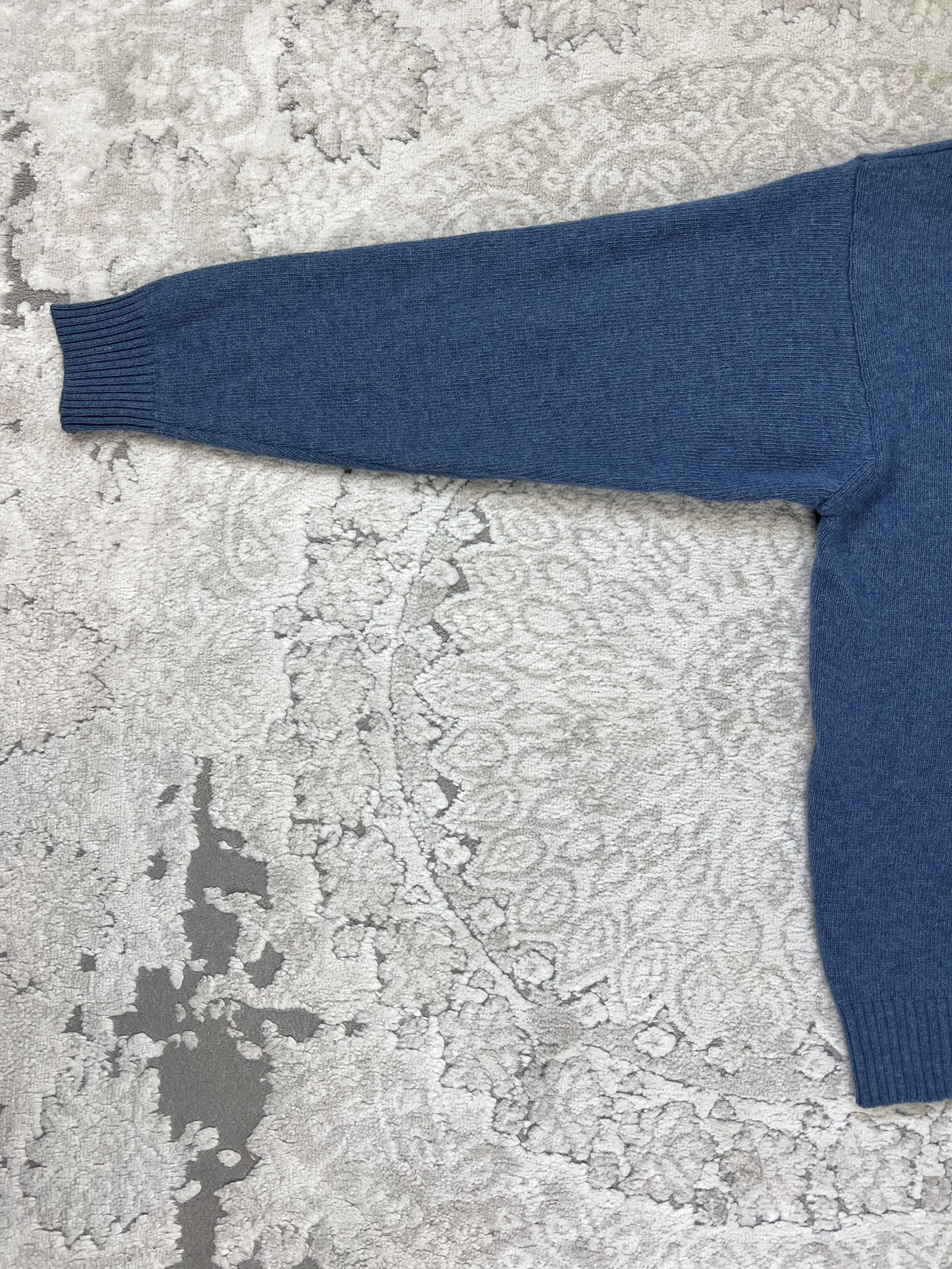 Sergio Tacchini Sergio Tacchini V-Neck Wool Blend Sweater Jumper Blue Italy Size US M / EU 48-50 / 2 - 2 Thumbnail