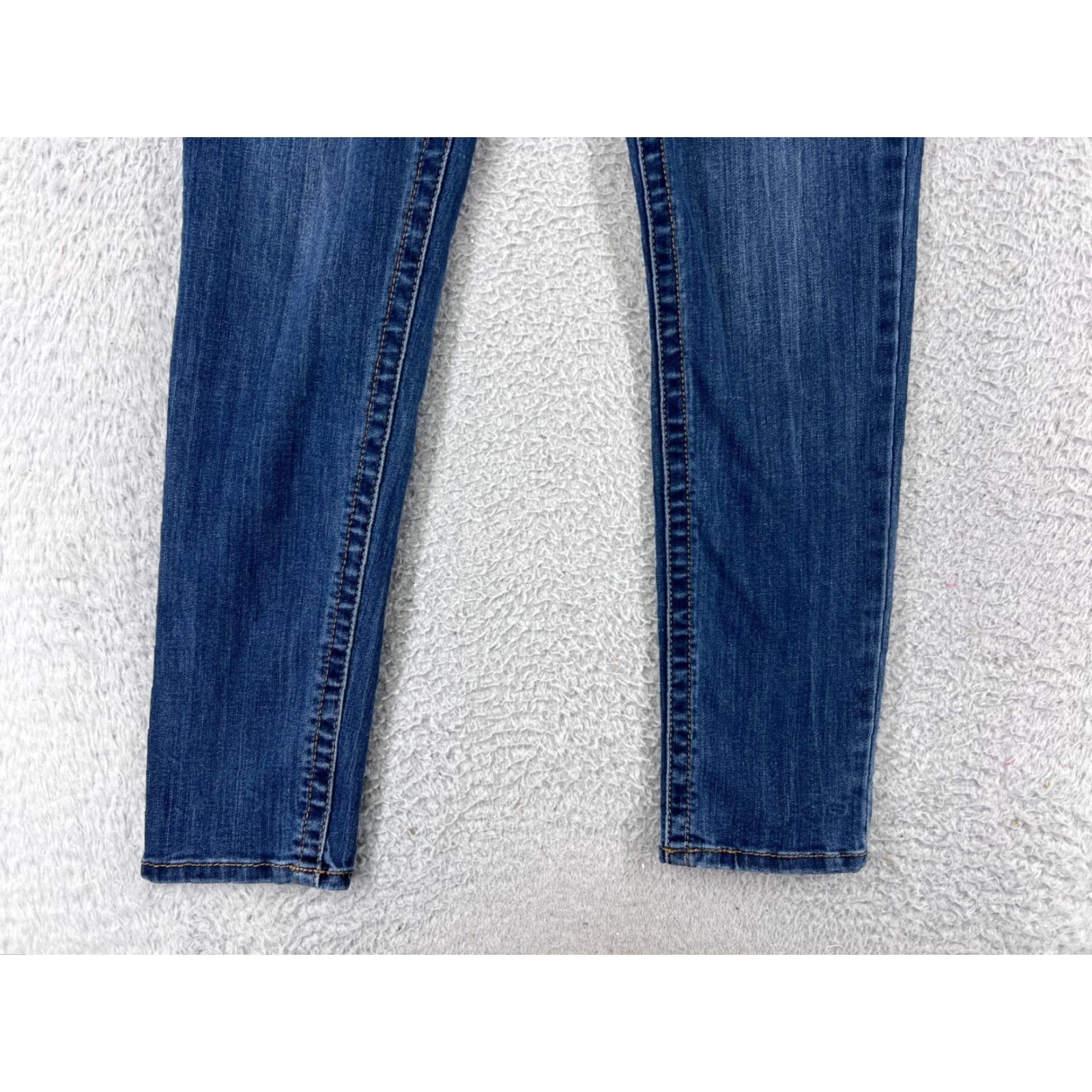 Vintage Seven7 Jeans Women 8 Blue Denim Skinny Mid Rise Stretch - 5-Pocket Comfort Embroidered Logo Size 30" / US 8 / IT 44 - 5 Thumbnail