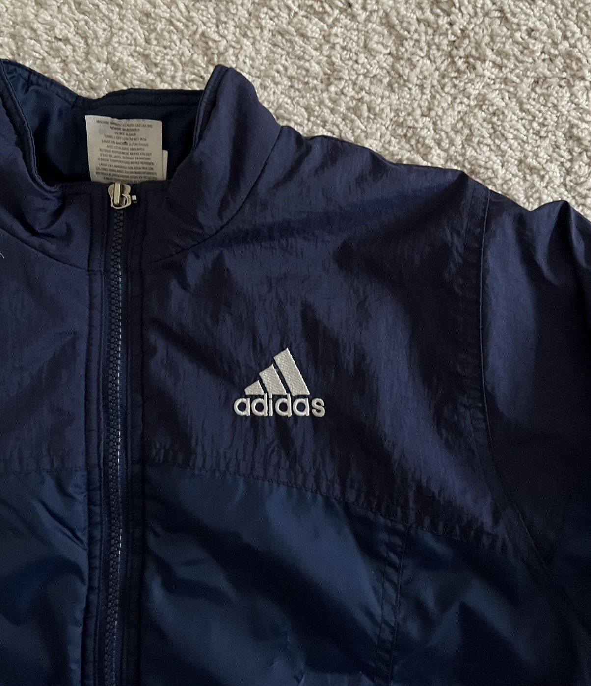 Adidas × Vintage Adidas Vintage Puffer Jacket - Blue - XL Girls Size XL / US 12-14 / IT 48-50 - 2 Thumbnail