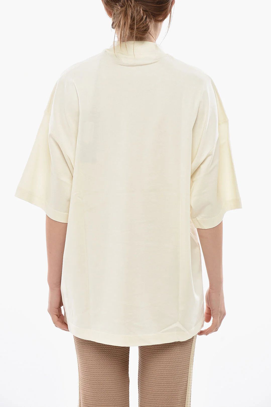 Palm Angels og1mm0326 Loose Fit T-Shirt in White Size M / US 6-8 / IT 42-44 - 2 Thumbnail