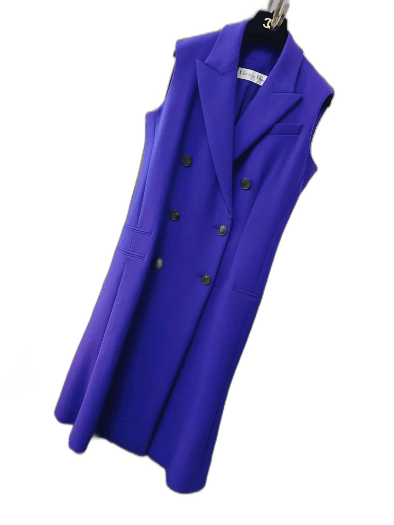 Dior Dior Blue Purple Long Sleeveless Vest Dress-2506 Size M / US 6-8 / IT 42-44 - 1 Thumbnail
