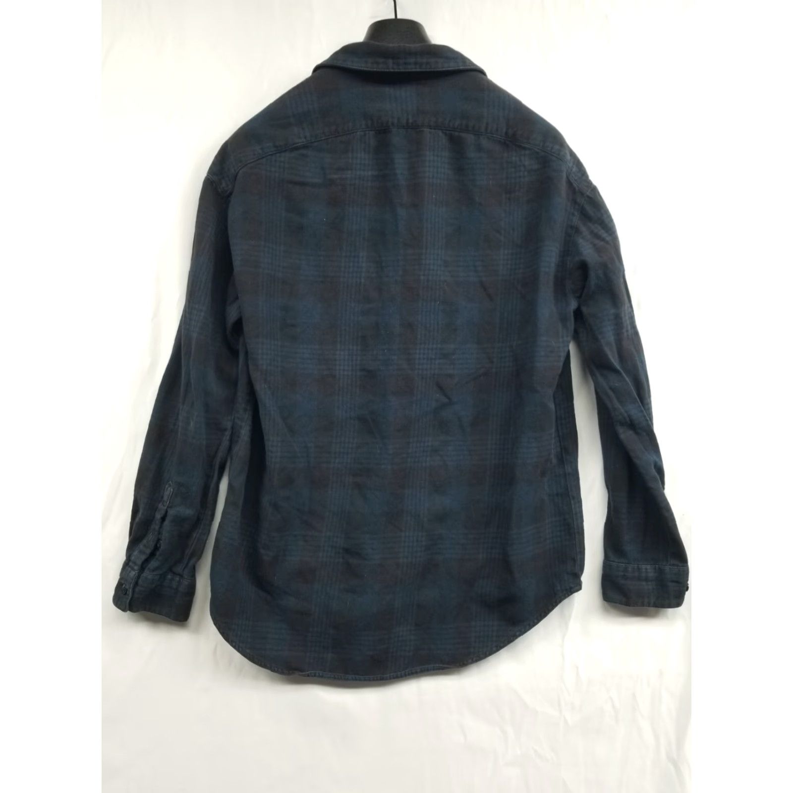 Vintage Dark Seas Men's Long Sleeve Button-Down Plaid Flannel Shirt Blue Small Size US S / EU 44-46 / 1 - 2 Thumbnail