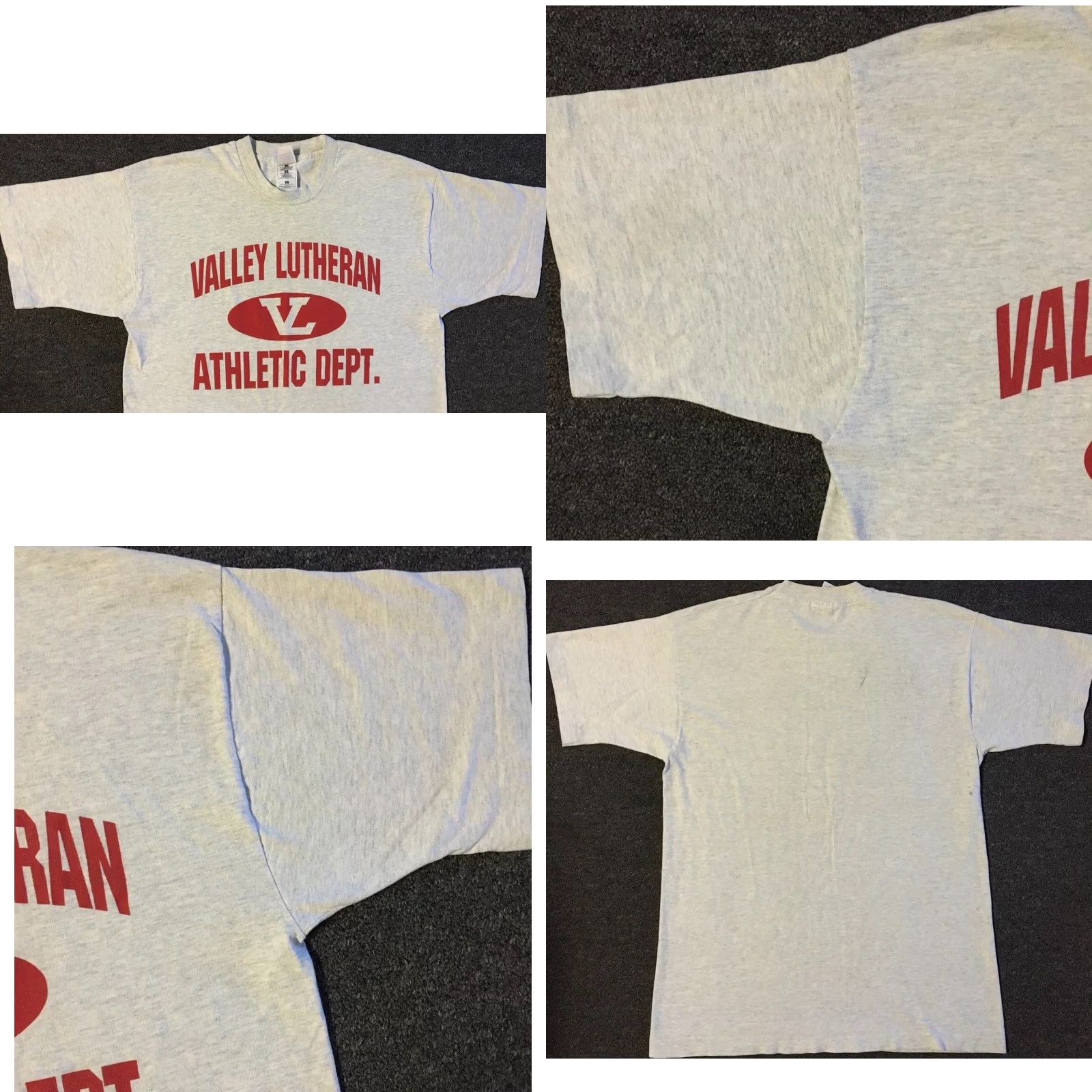 Vintage Vtg 90s Valley Lutheran School Faded PE Shirt L Track Football Skate Grunge 80s Size US L / EU 52-54 / 3 - 8 Thumbnail