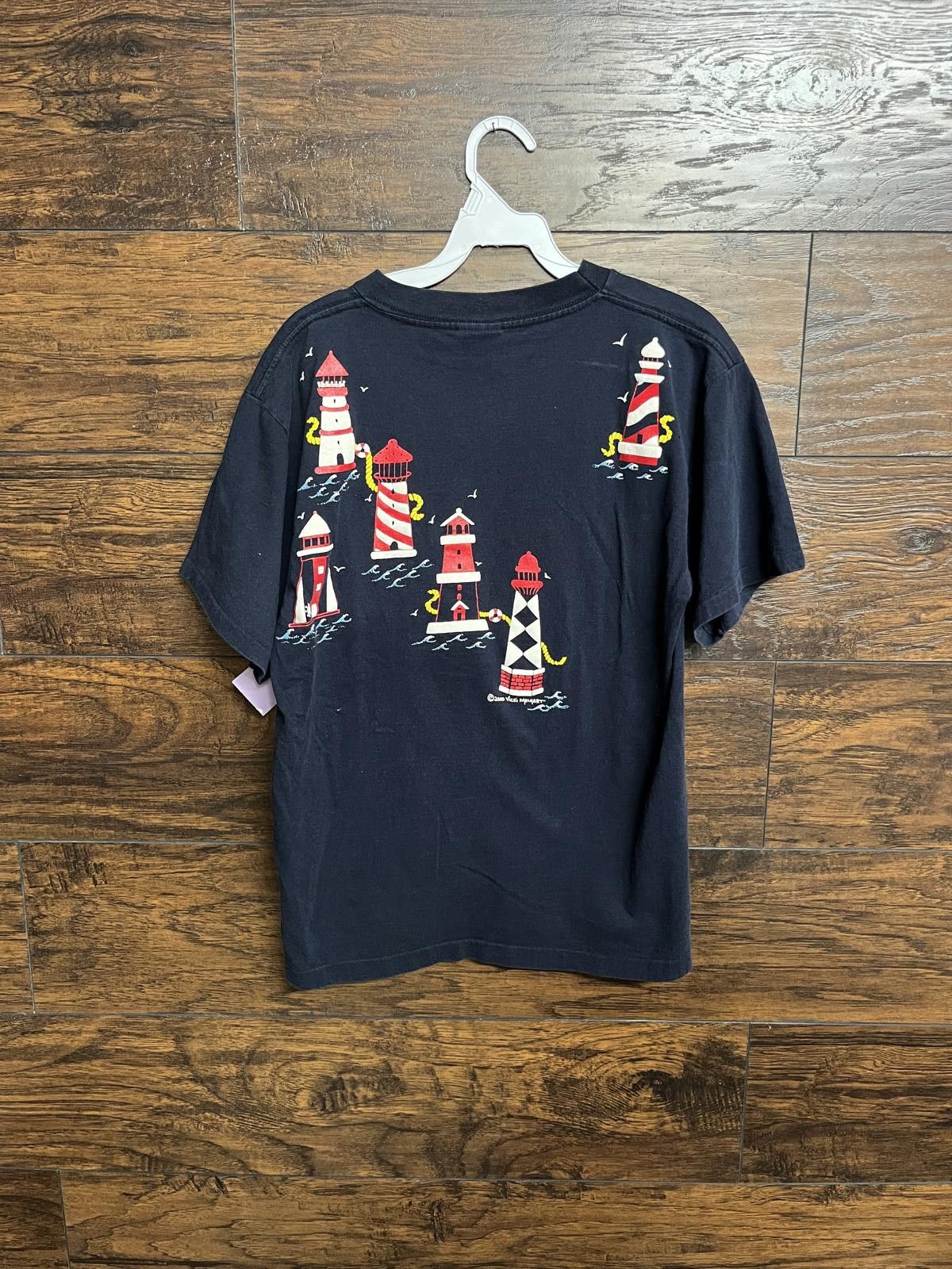 Alfred Dunhill VTG Lighouse T-shirt - 2000 Scattered Lighthouses Tee -M Size US M / EU 48-50 / 2 - 2 Thumbnail