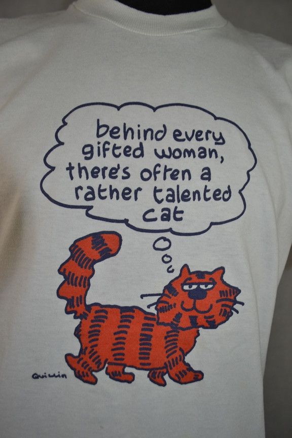 Vintage Vintage 90s Humor Cat tee Size US M / EU 48-50 / 2 - 4 Thumbnail