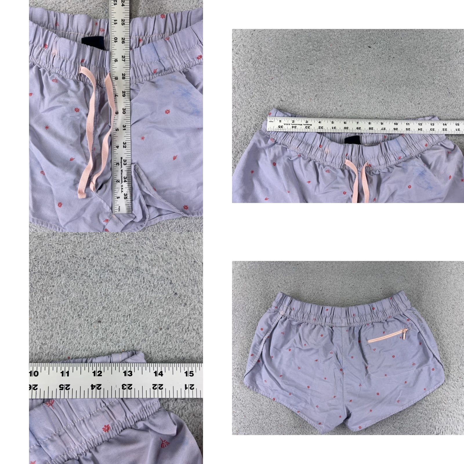 The North Face The North Face Shorts Women Medium Purple Floral Elastic Waist Run Gym 32x2 READ Size 32" / US 10 / IT 46 - 8 Thumbnail